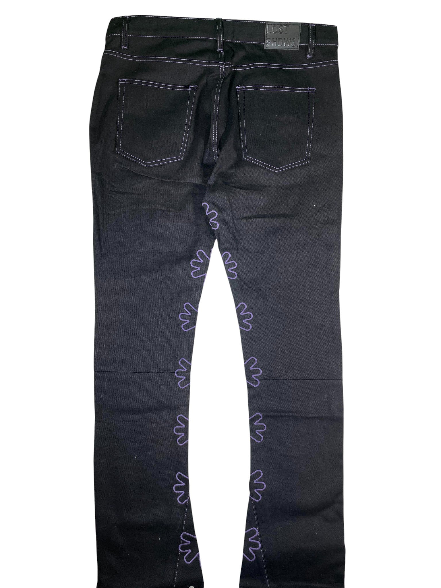 LostSHDWS Purple Outline Black Jeans