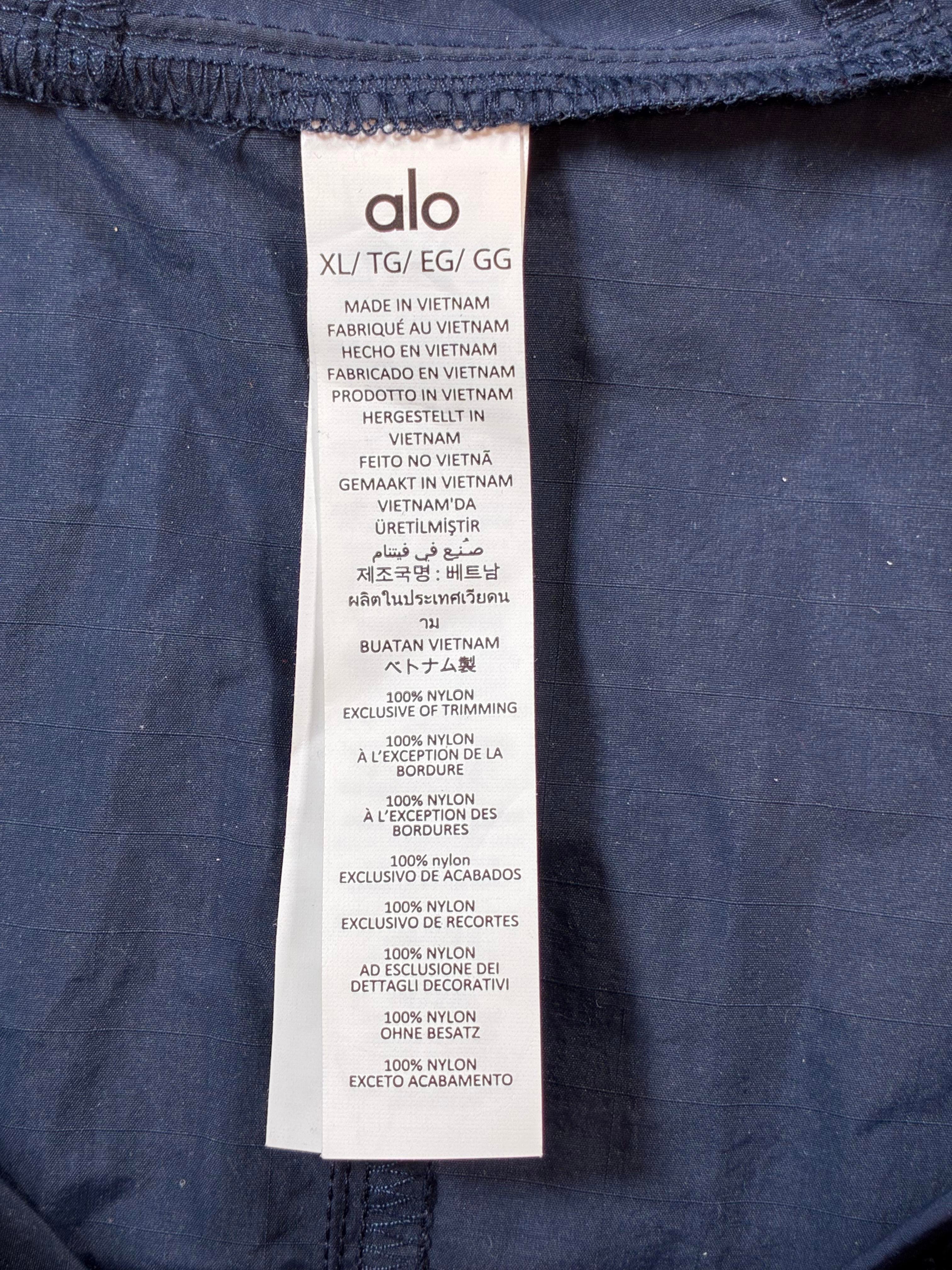 Alo Windbreaker Navy Track Jacket