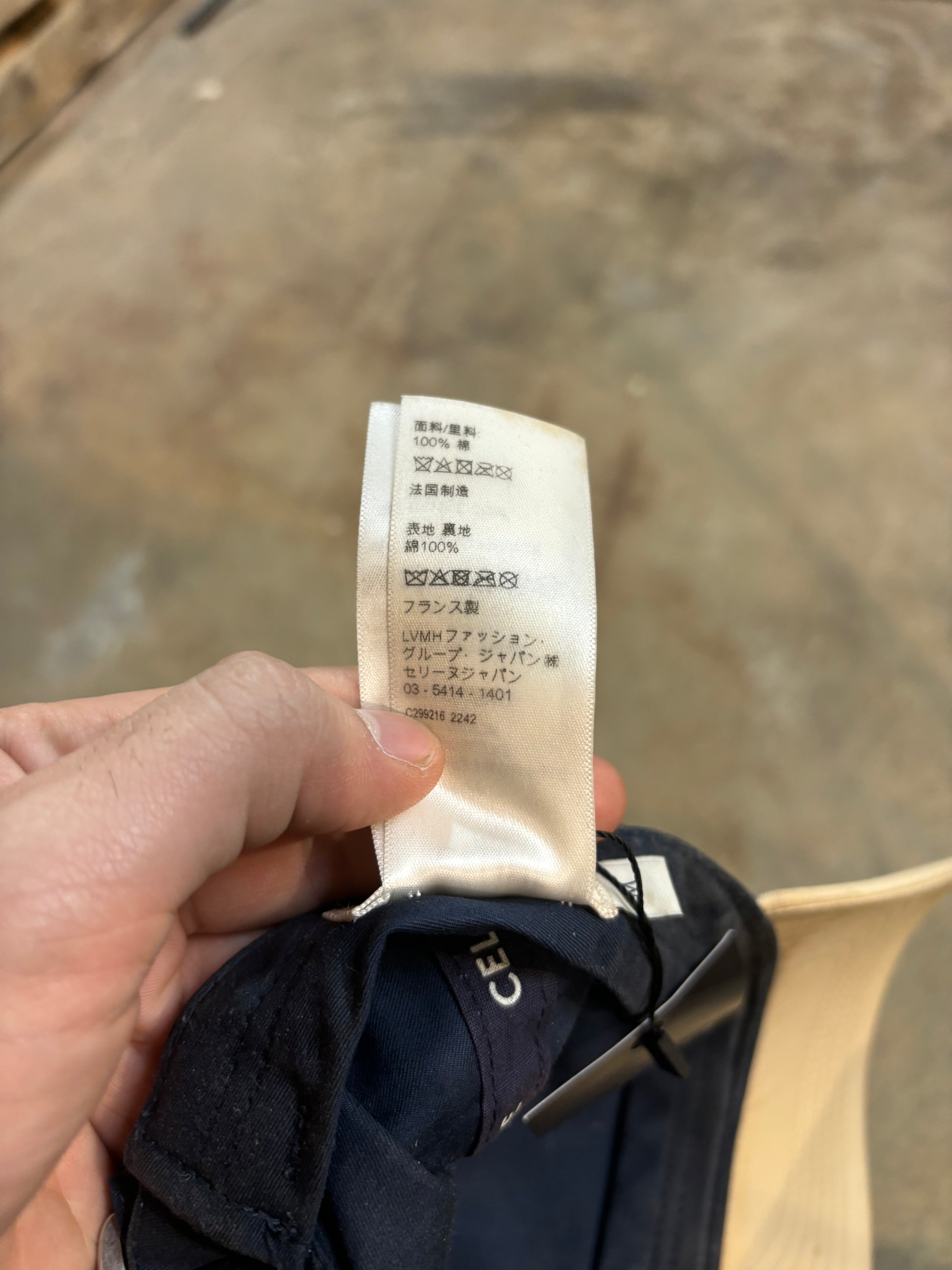 Celine Navy Cream Cap Used OS