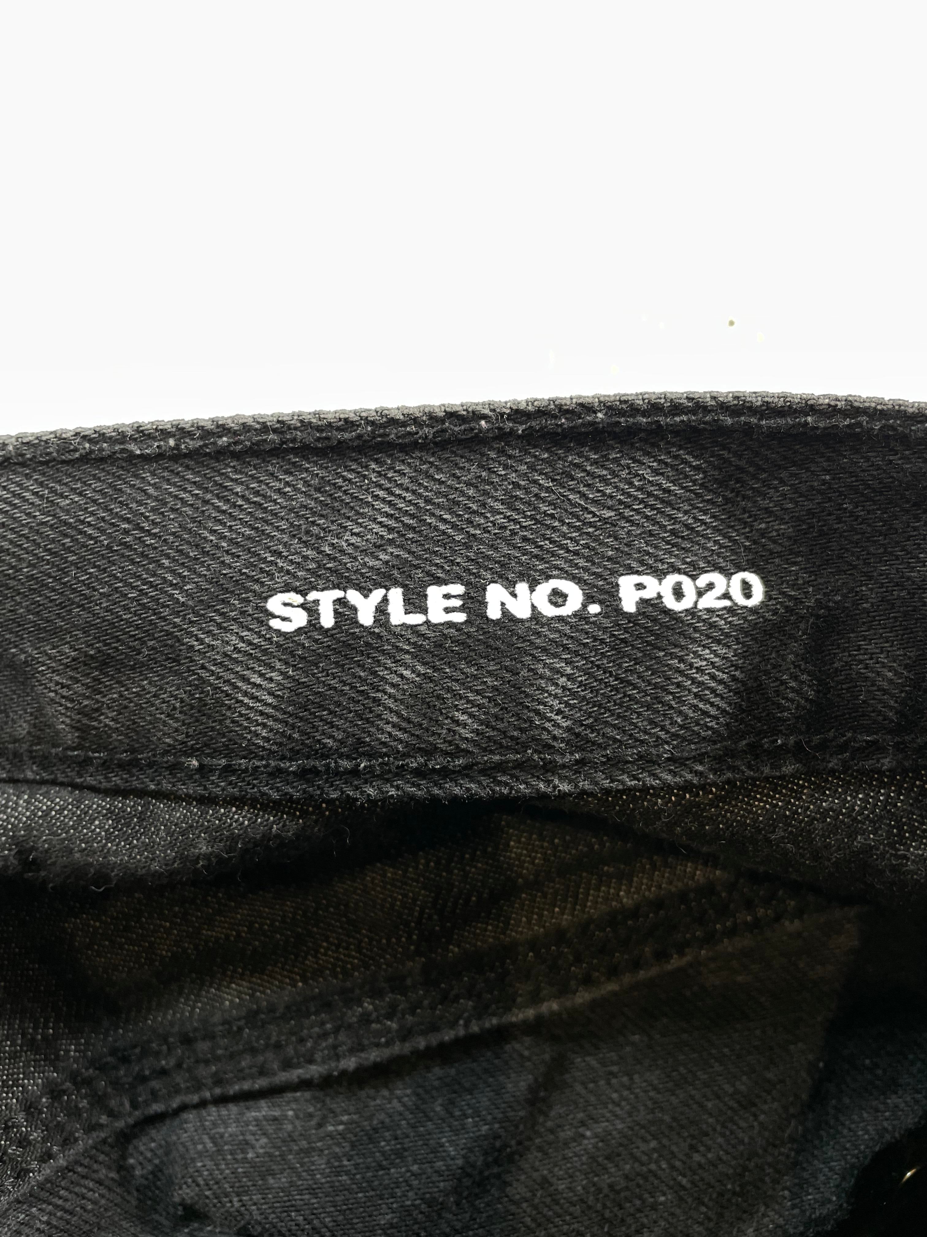 Purple Brand Paint Splatter Black Jean Shorts