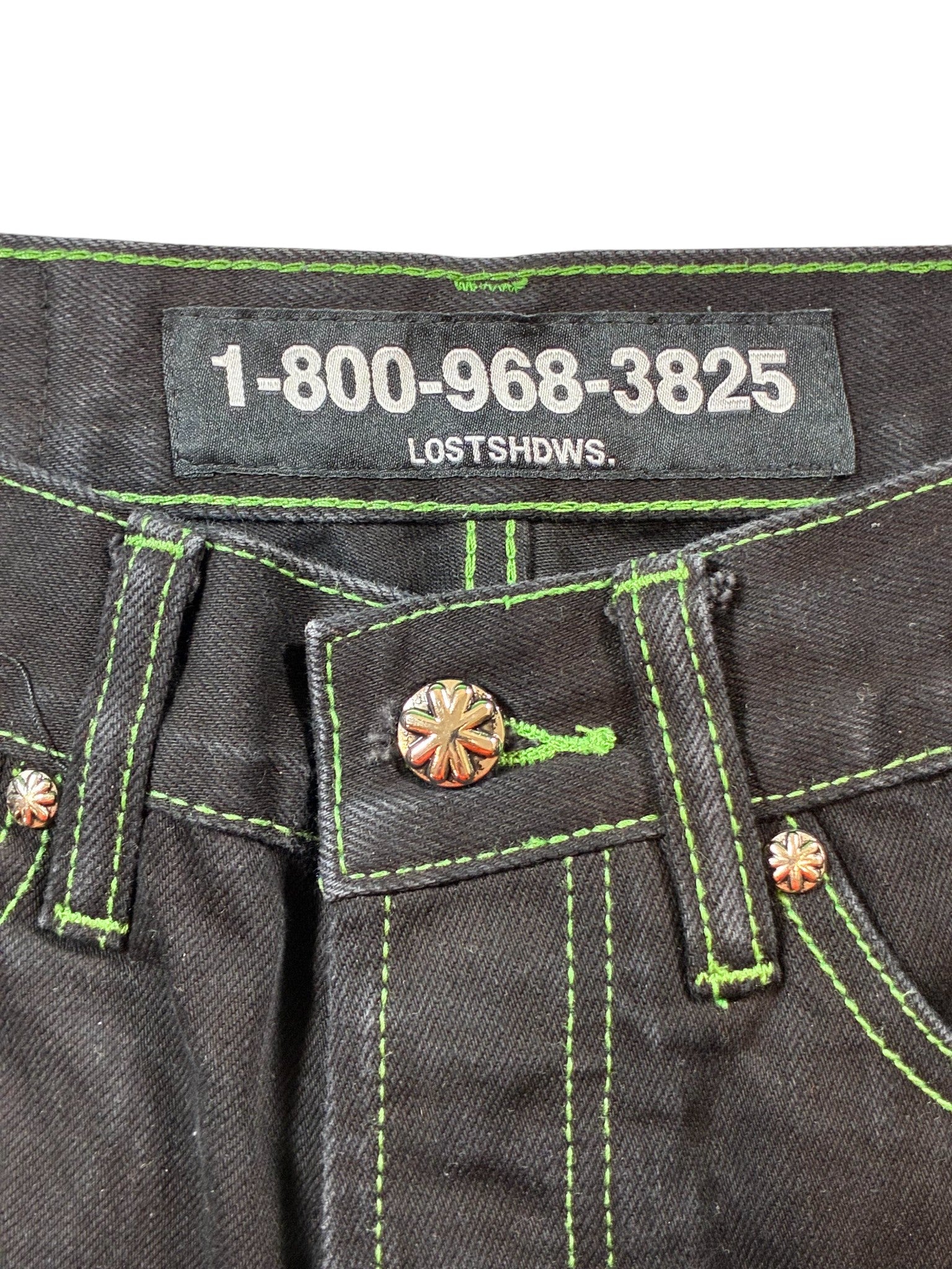 LostSHDWS Outline Black & Green Jeans