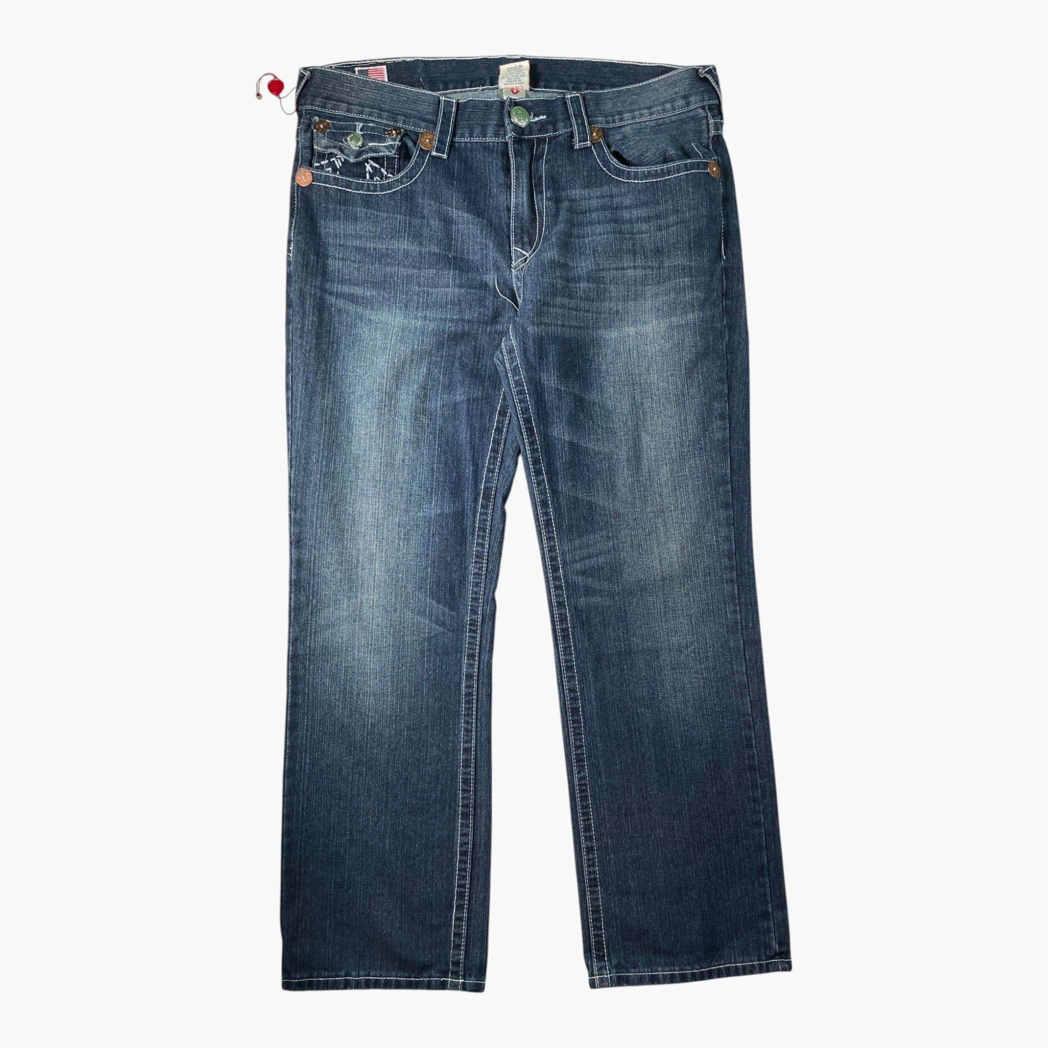 True Religion Back Pocket Logo Dark Wash Jeans