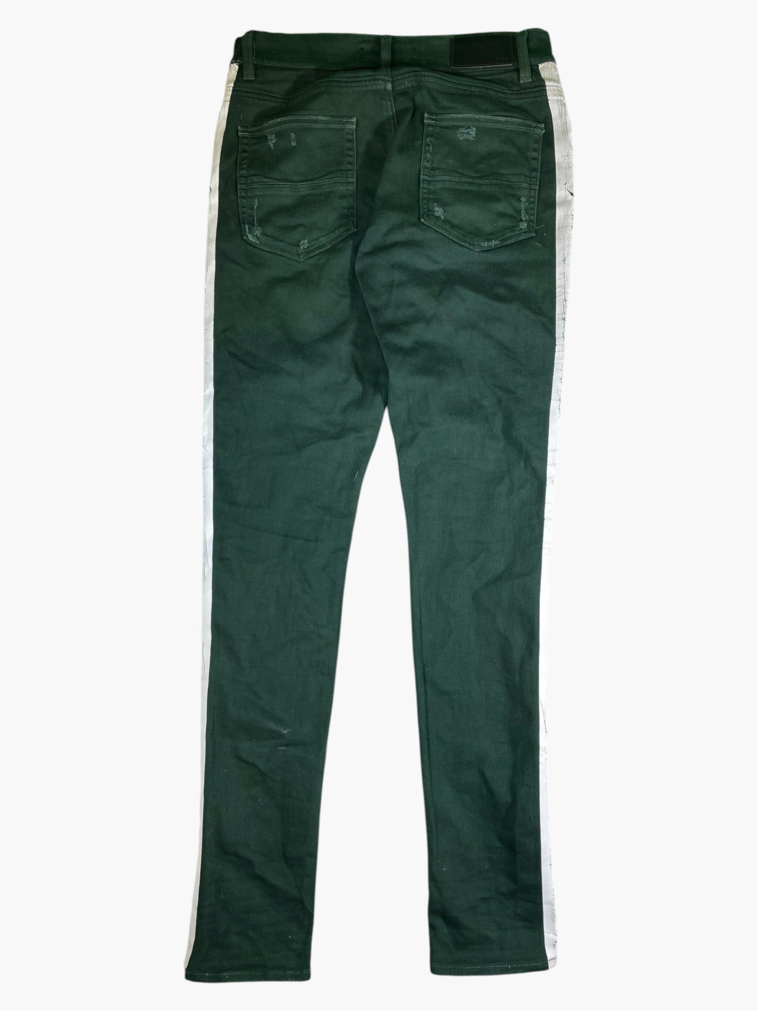 Amiri Stripe Green & White Jeans