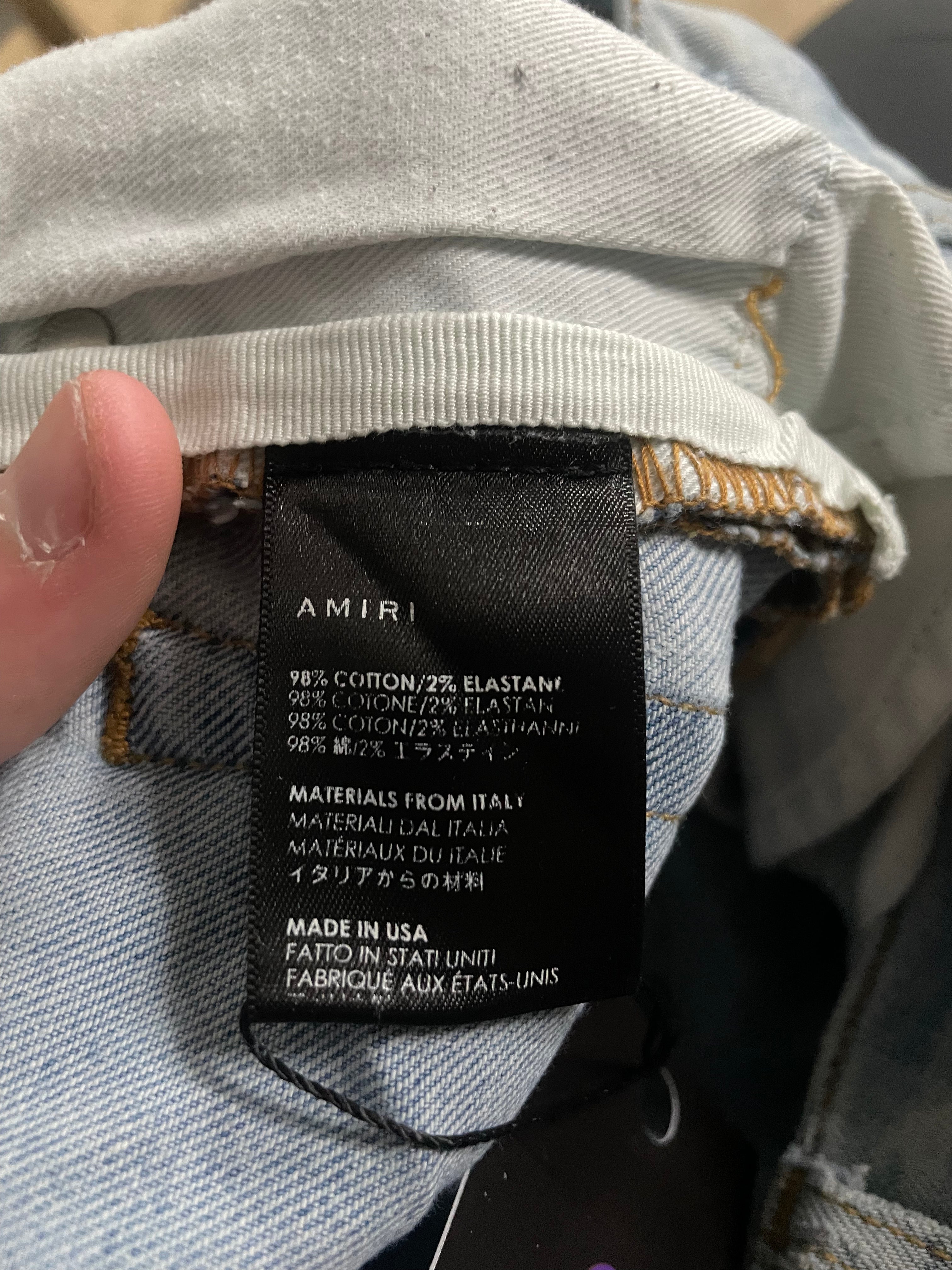 Amiri Jeans Thrasher Palm Tree Used 31