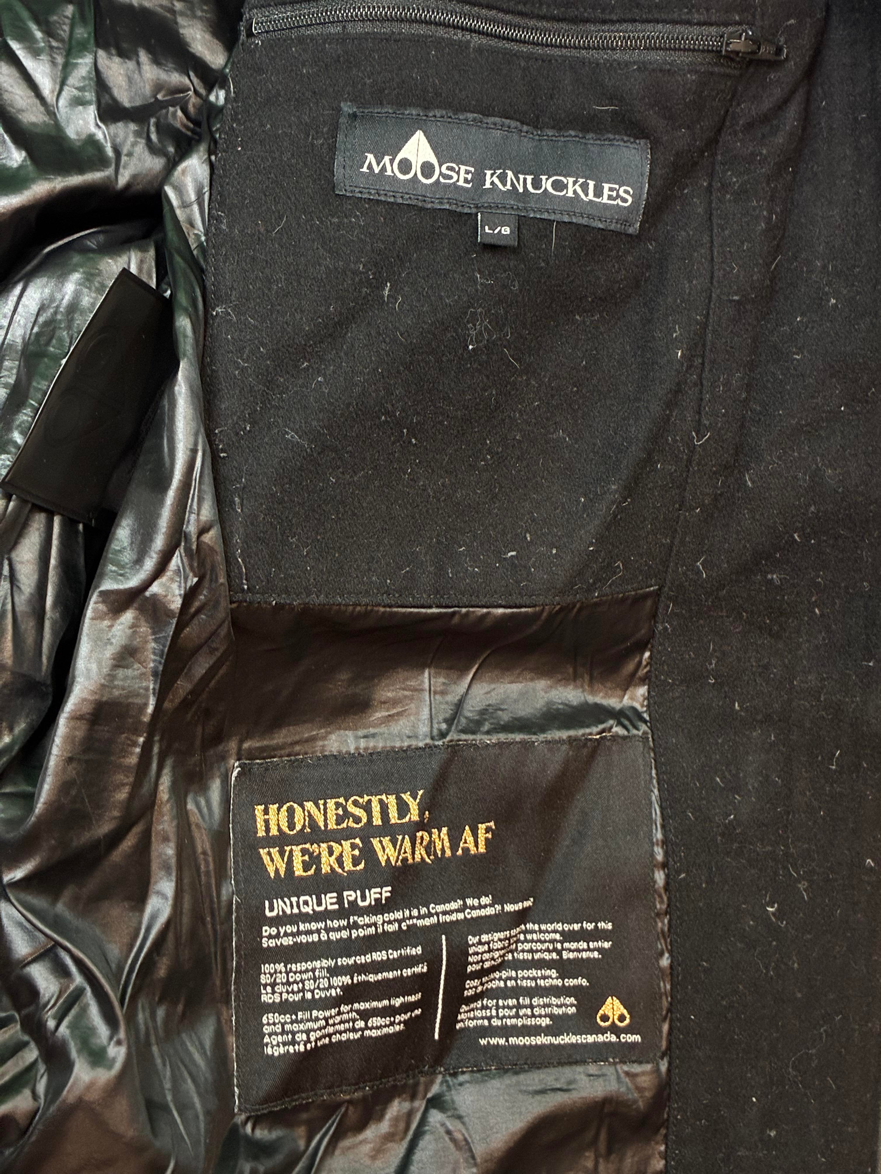 Moose Knuckles Two Tone Black Parka Jacket