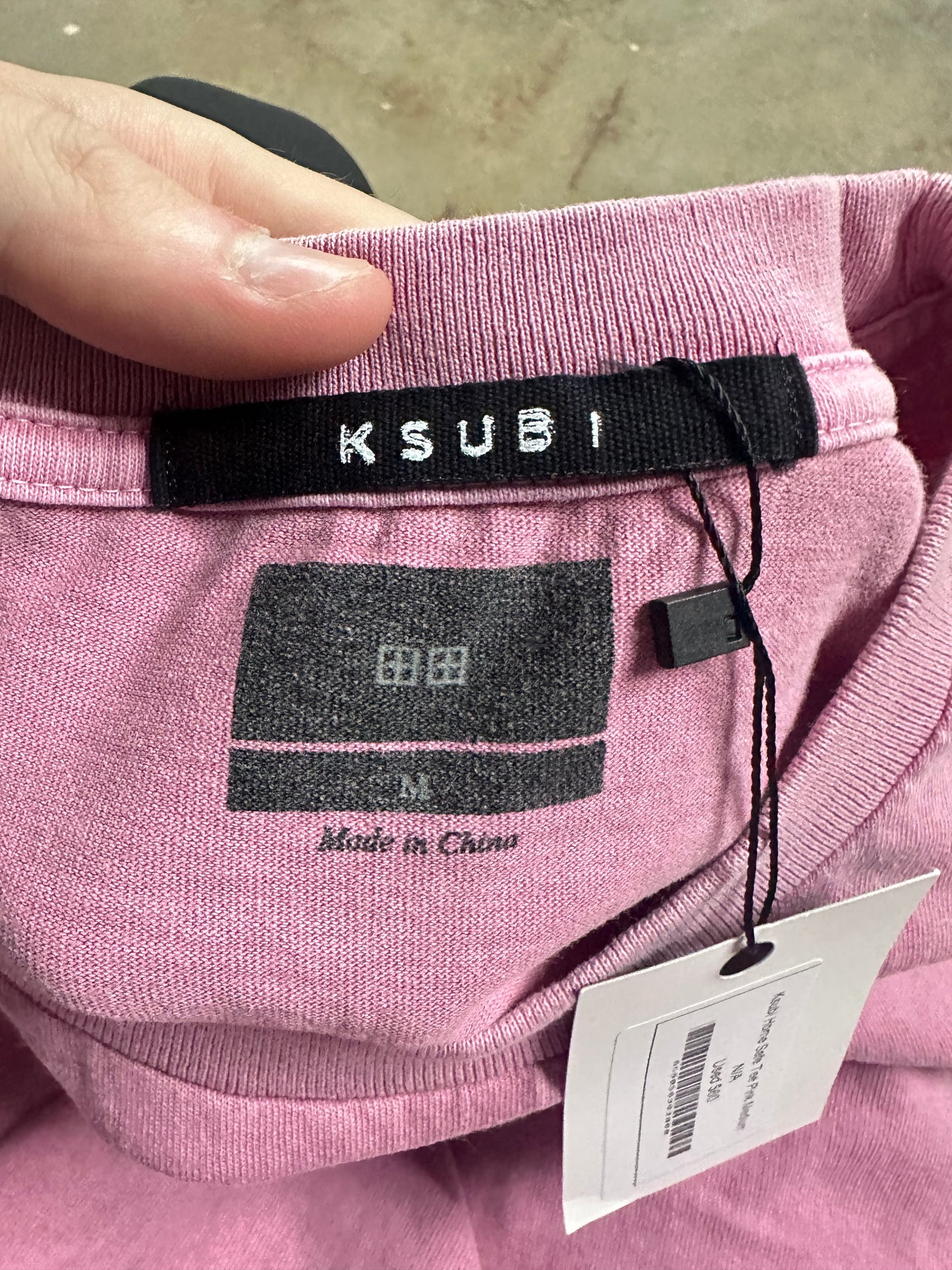 Ksubi Home Safe Tee Pink Used Medium