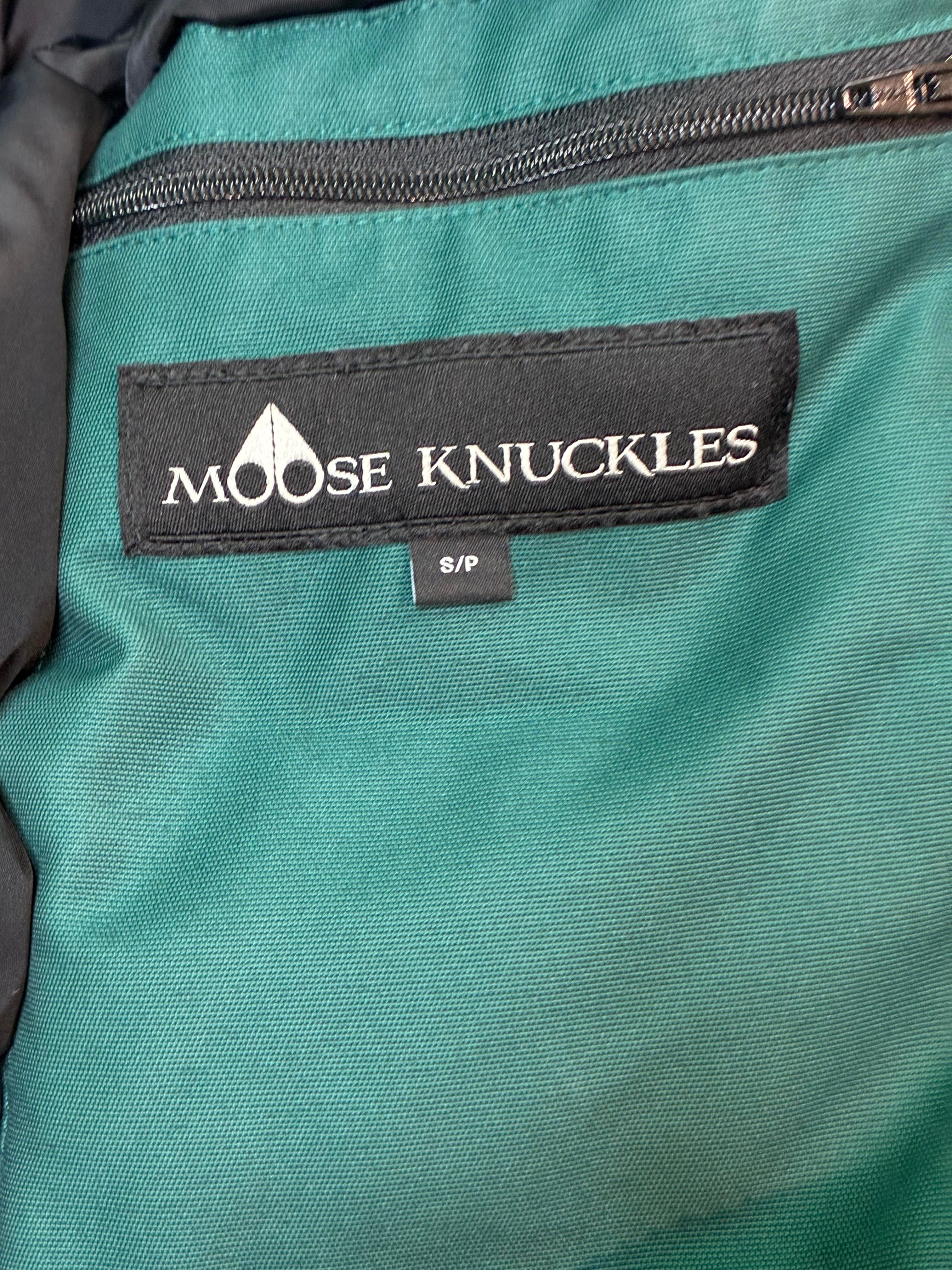 Moose Knuckles Green & Black Fur Jacket