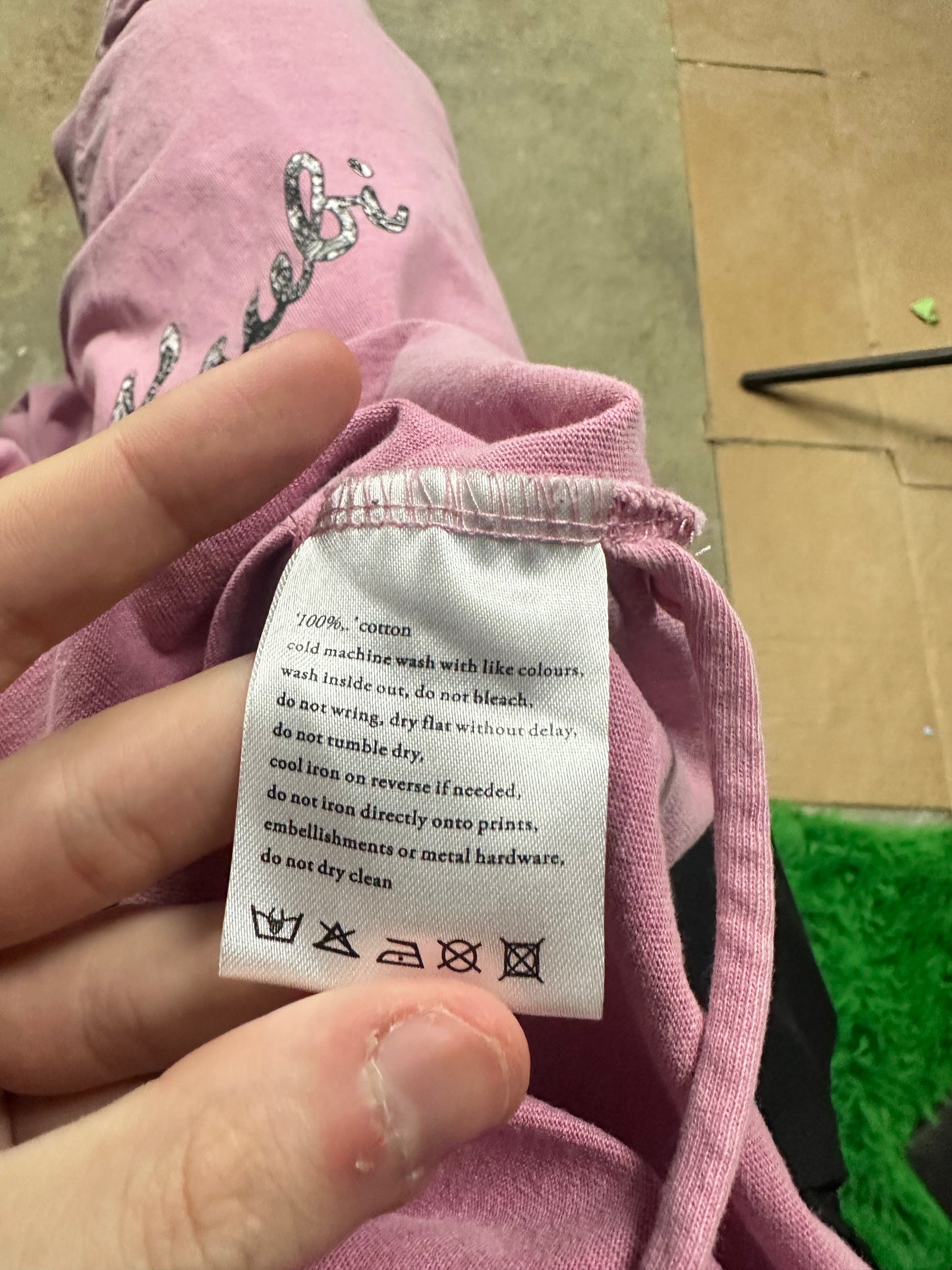 Ksubi Home Safe Tee Pink Used Medium