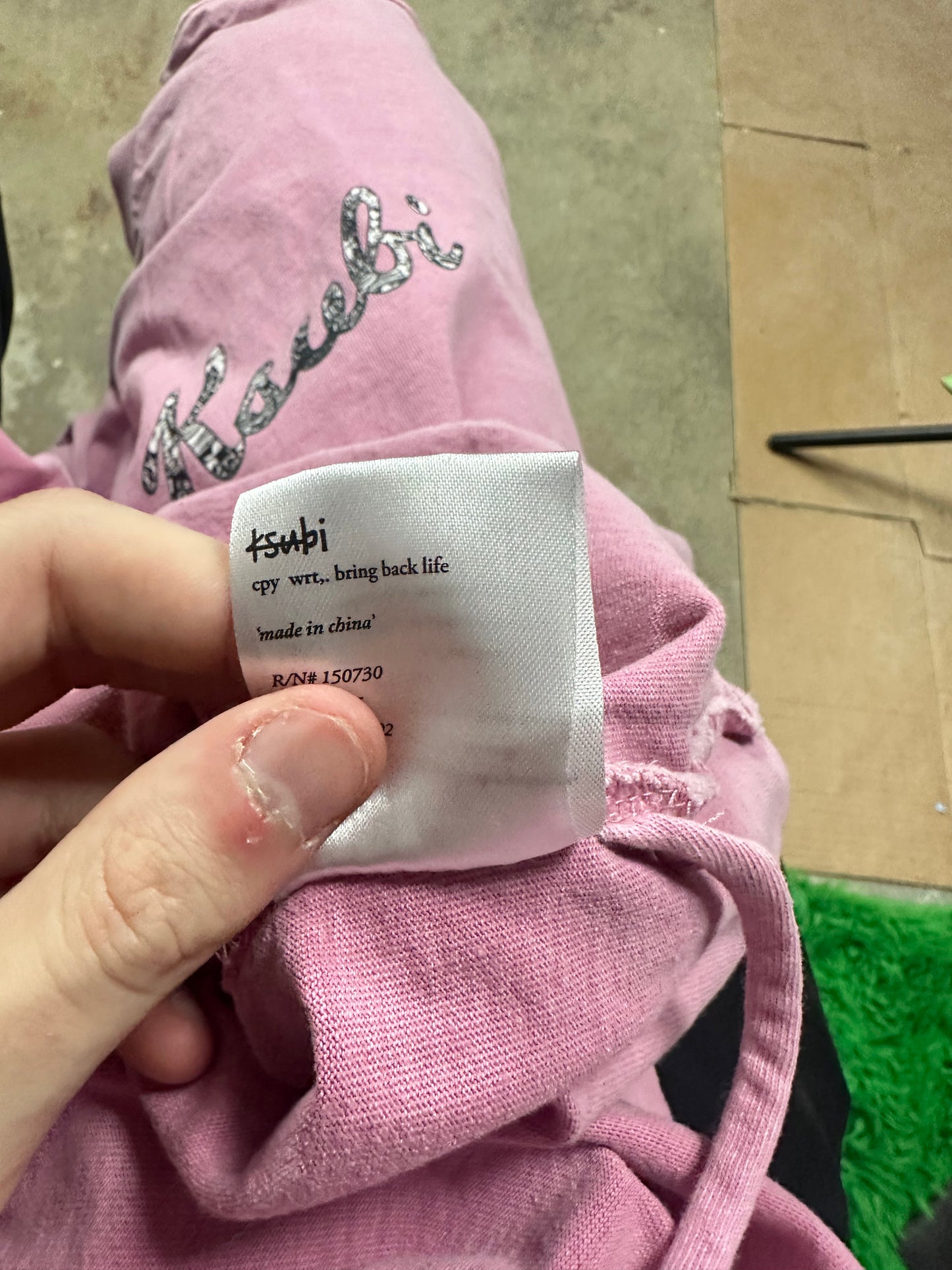 Ksubi Home Safe Tee Pink Used Medium