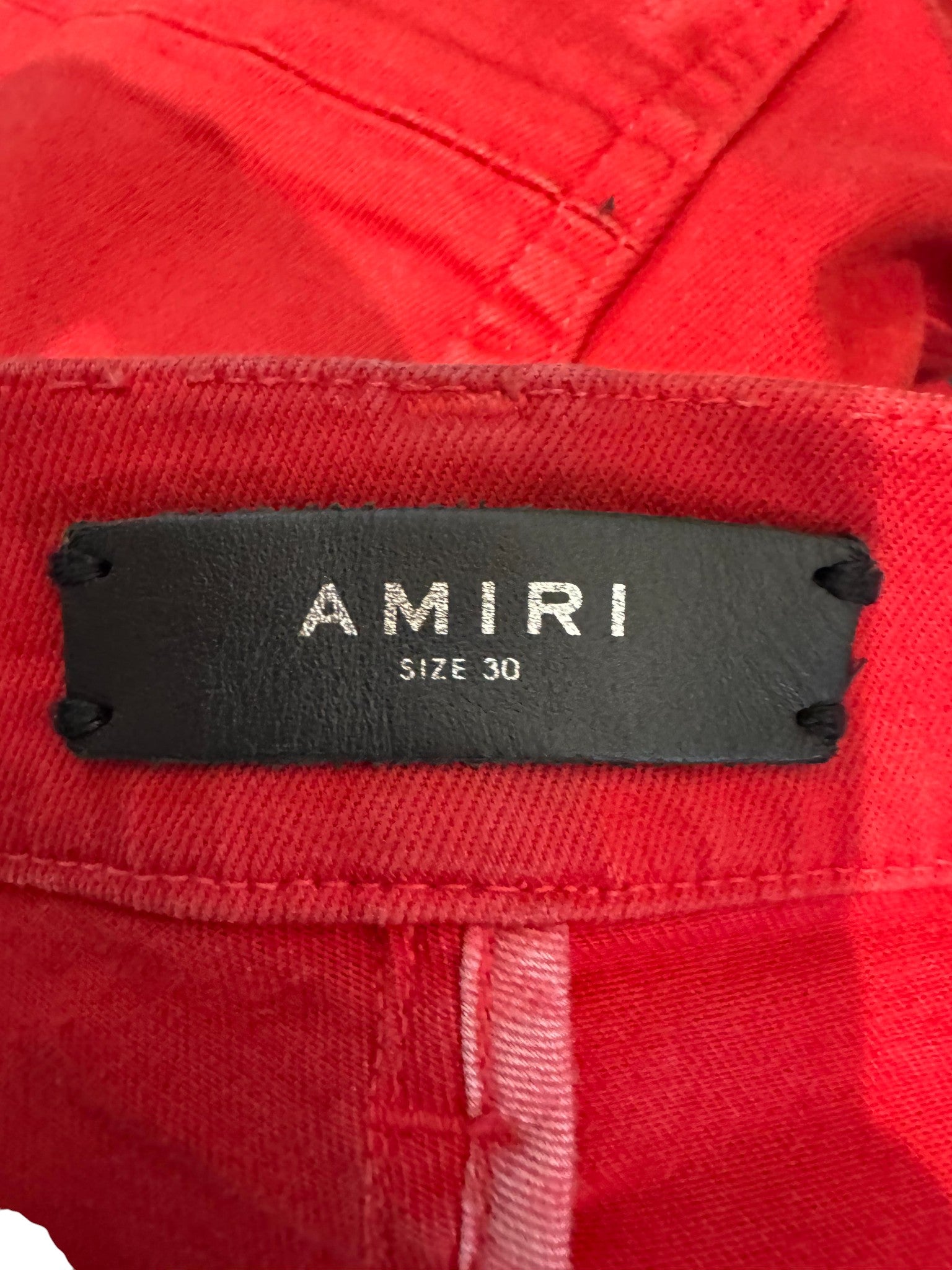 Amiri Red & Black Stripe Jeans
