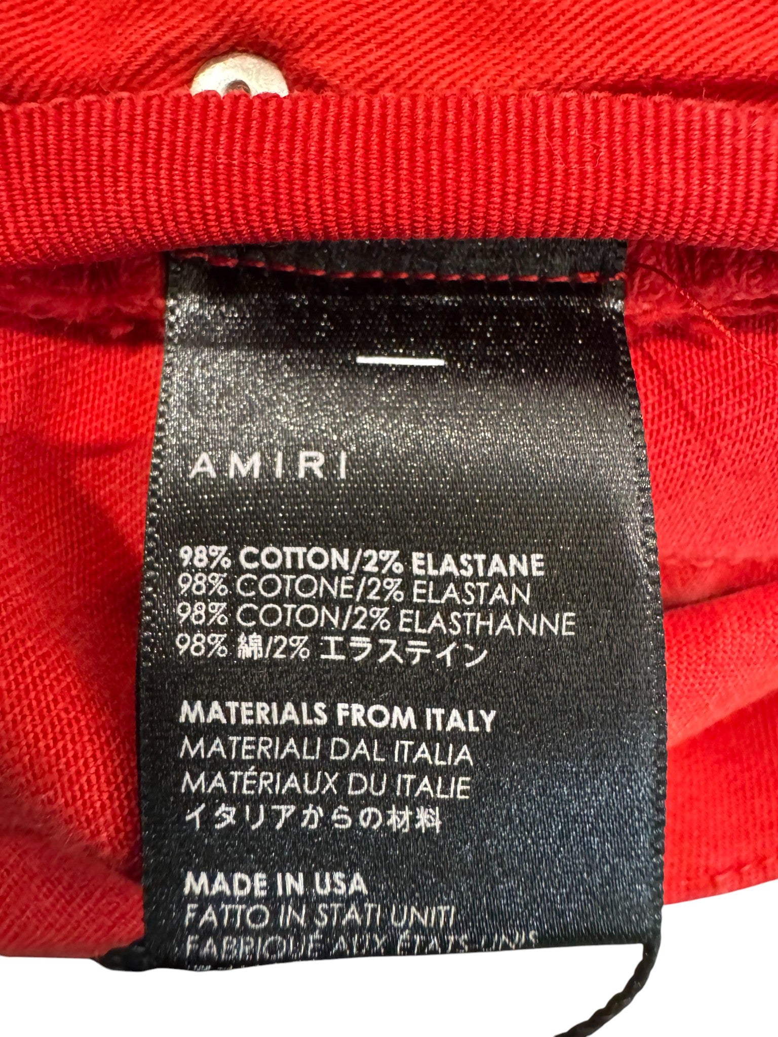 Amiri Red & Black Stripe Jeans