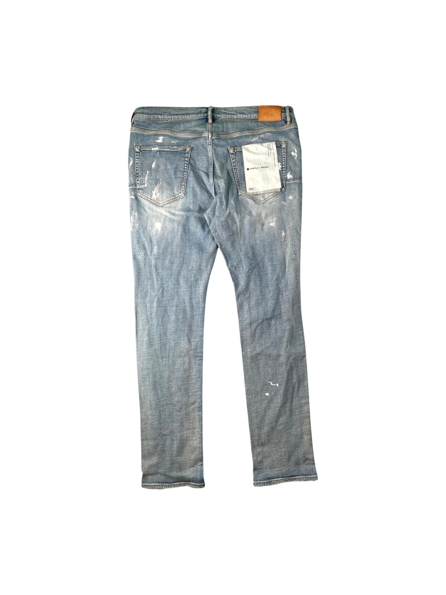 Purple Brand Paint Splatter Light Wash Jeans