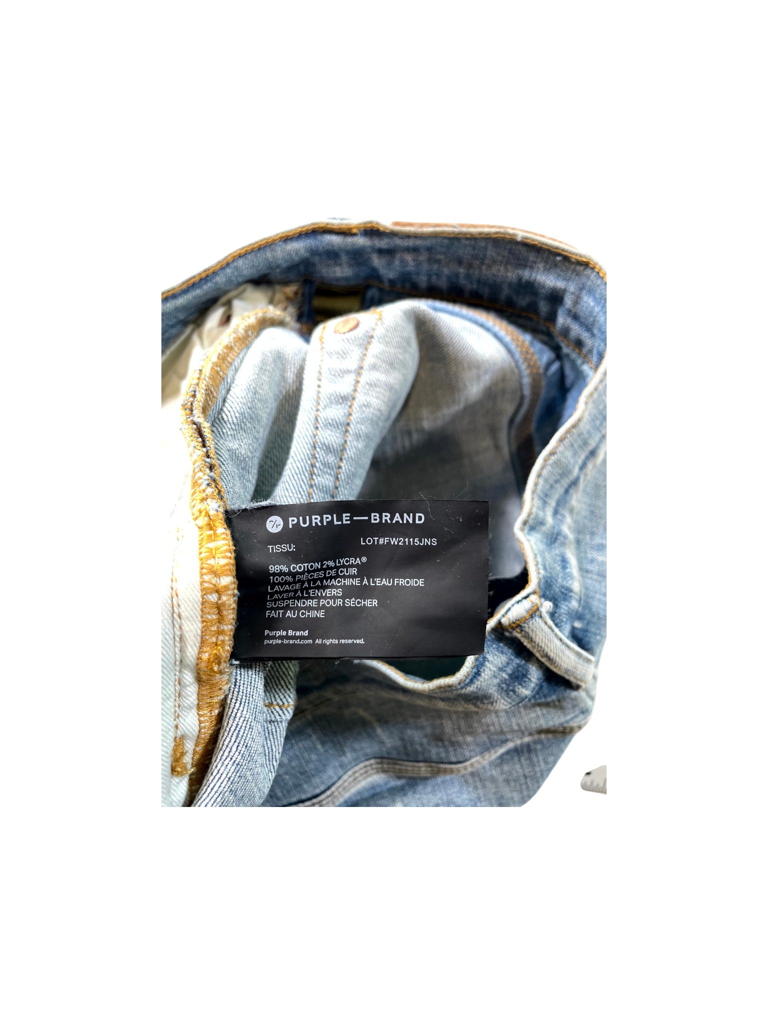 Purple Brand Paint Splatter Light Wash Jeans