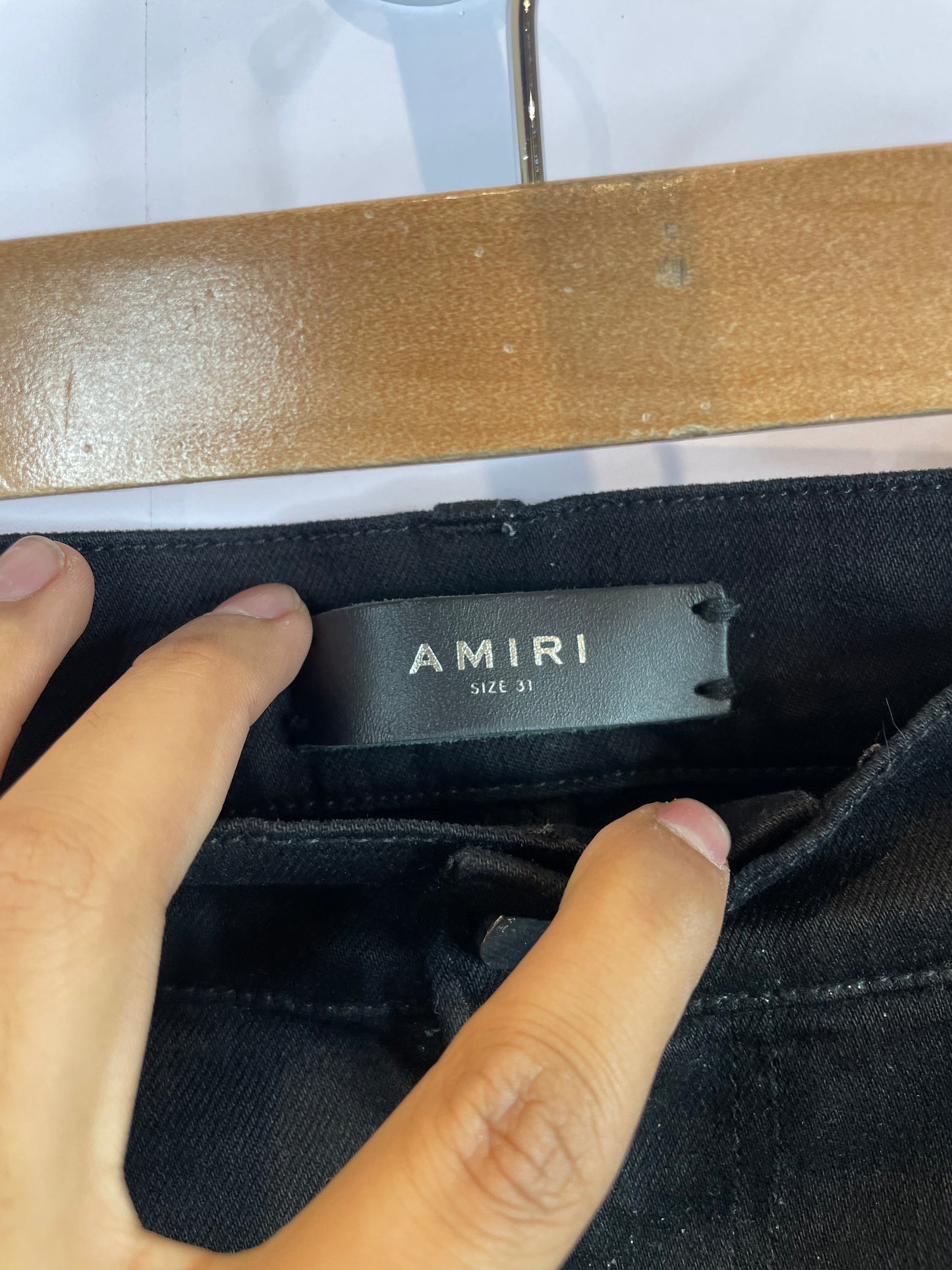 Amiri Jeans Black Glitter Thrasher Used 31