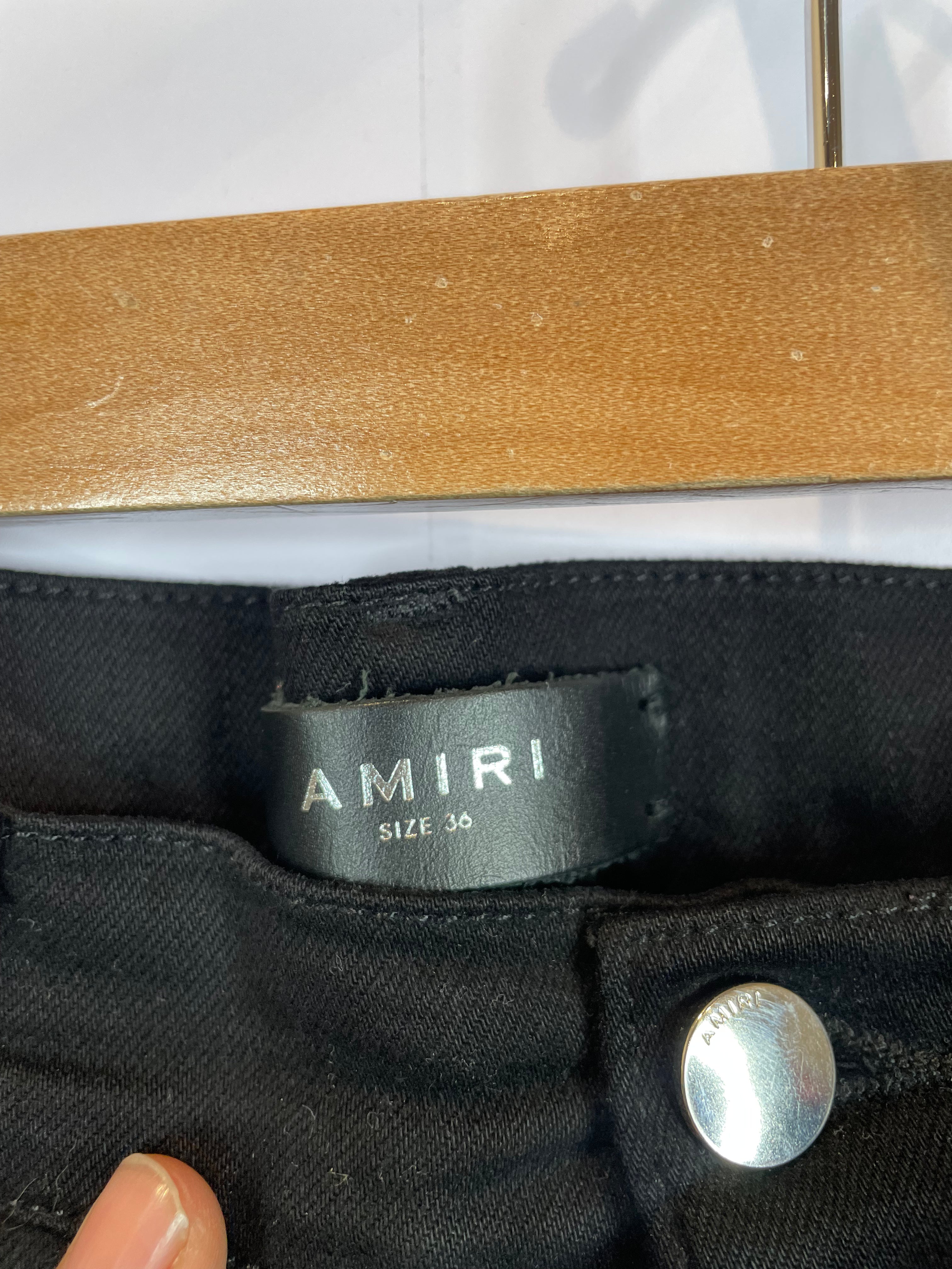 Amiri Jeans Black Palm Tree Used 36