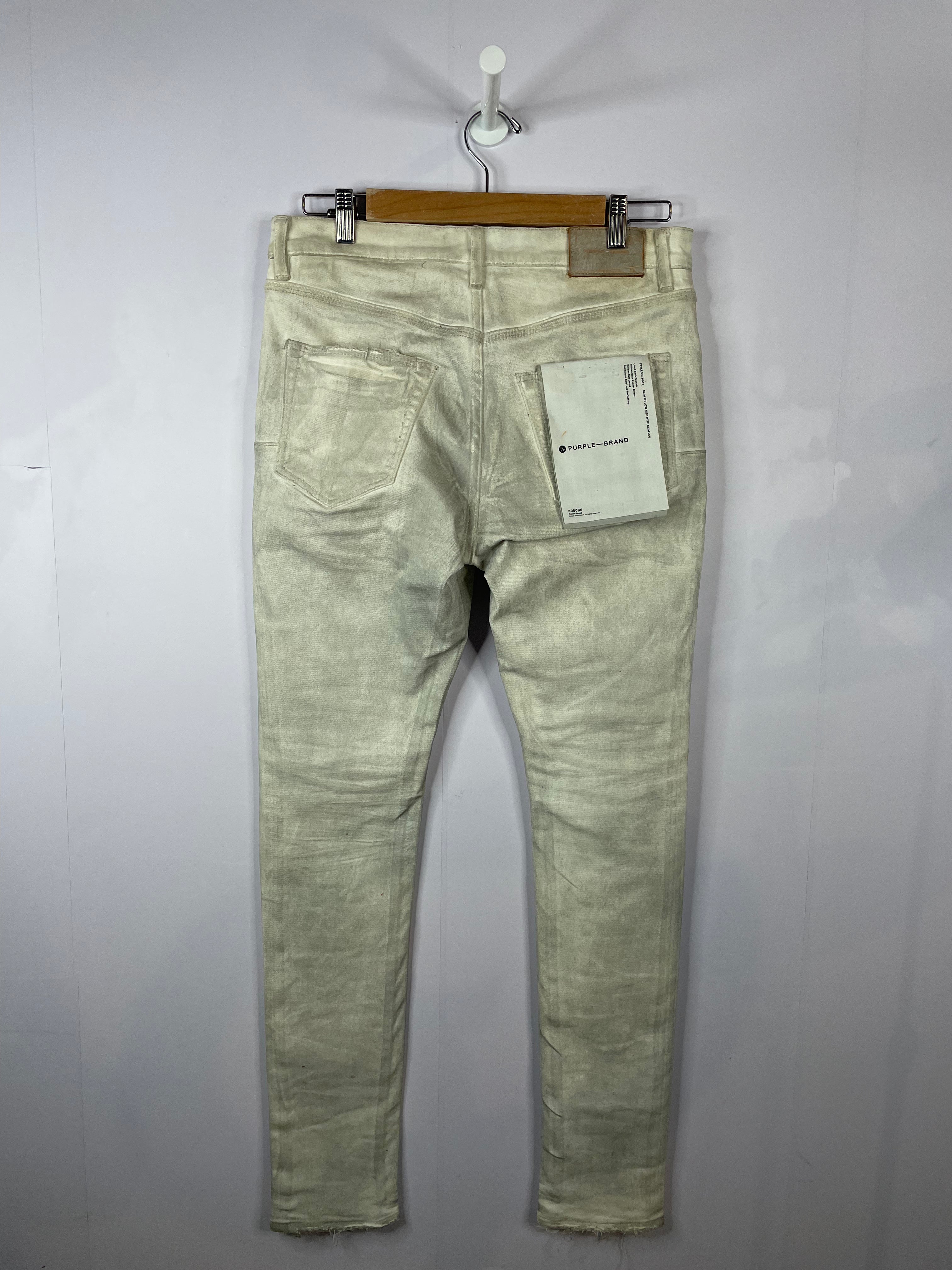Purple Brand White & Grey Jeans