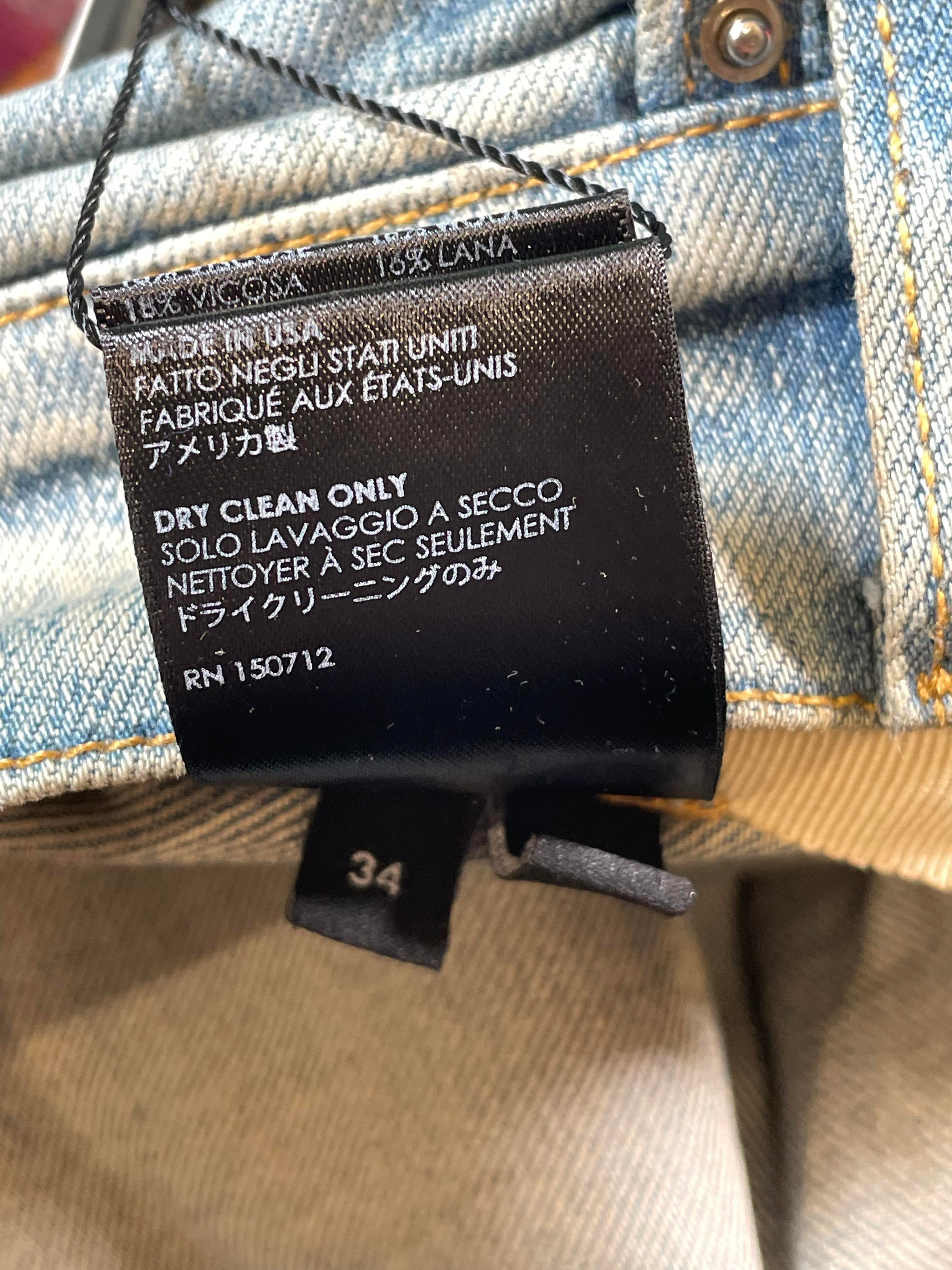 Amiri Patchwork Light Wash Jeans