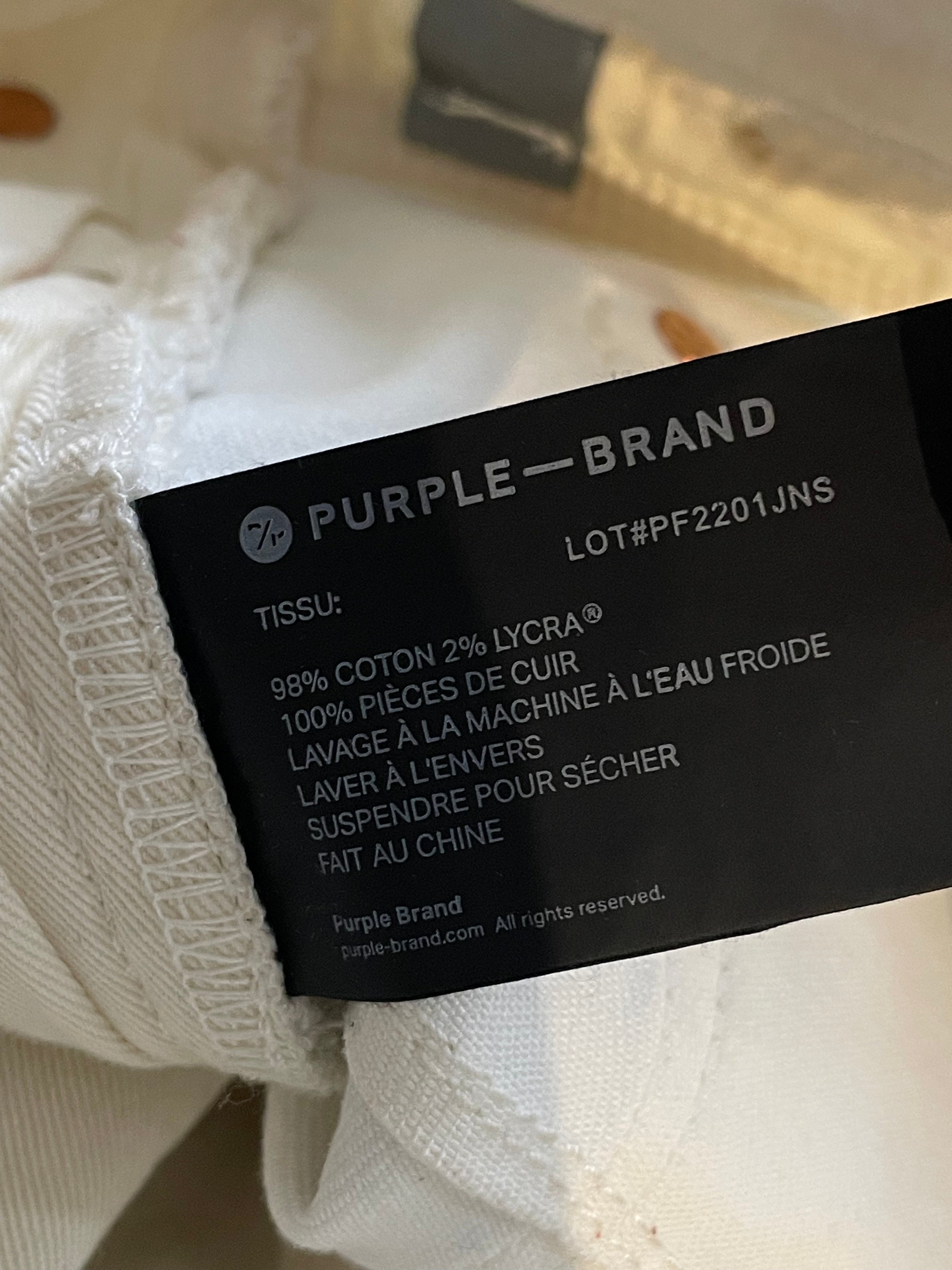 Purple Brand White & Grey Jeans