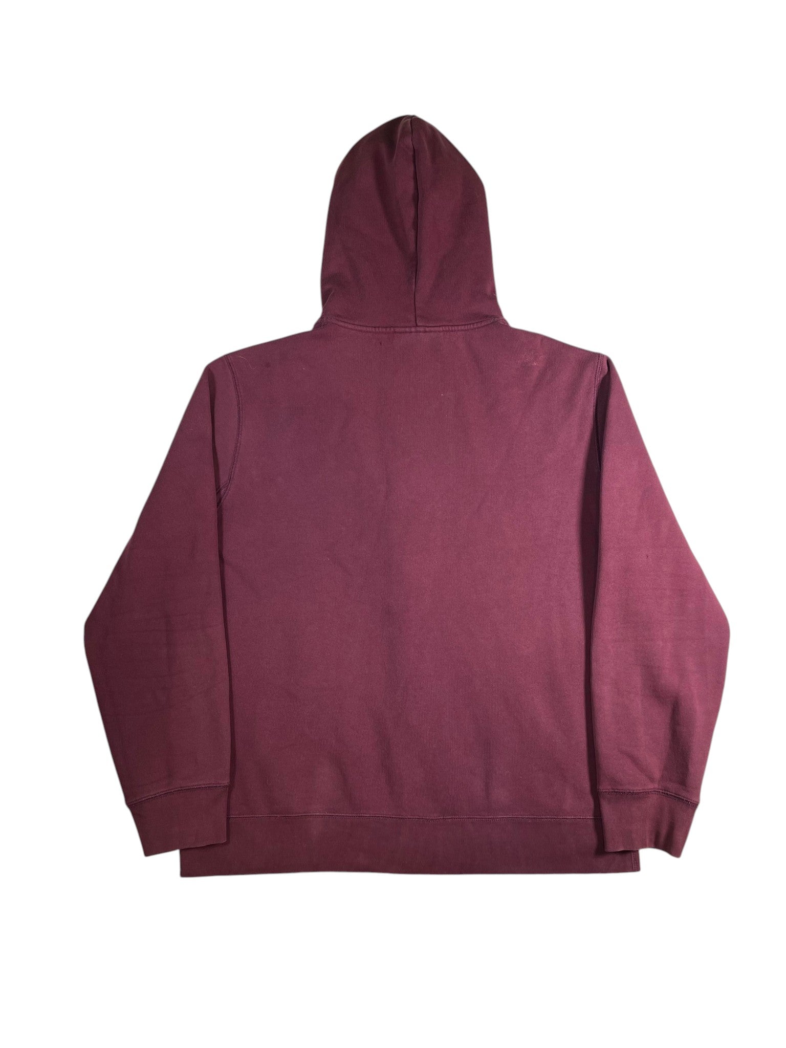 Burberry Monogram Hooded Maroon Zip Up Hoodie