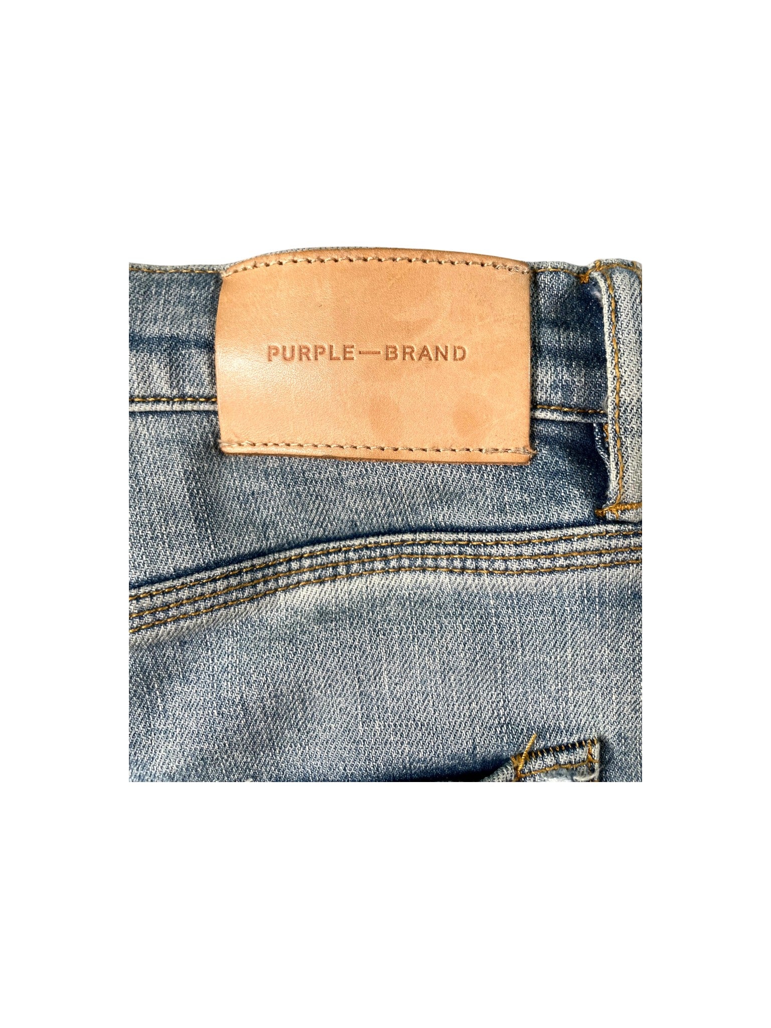 Purple Brand Distressed Light Wash Jeans