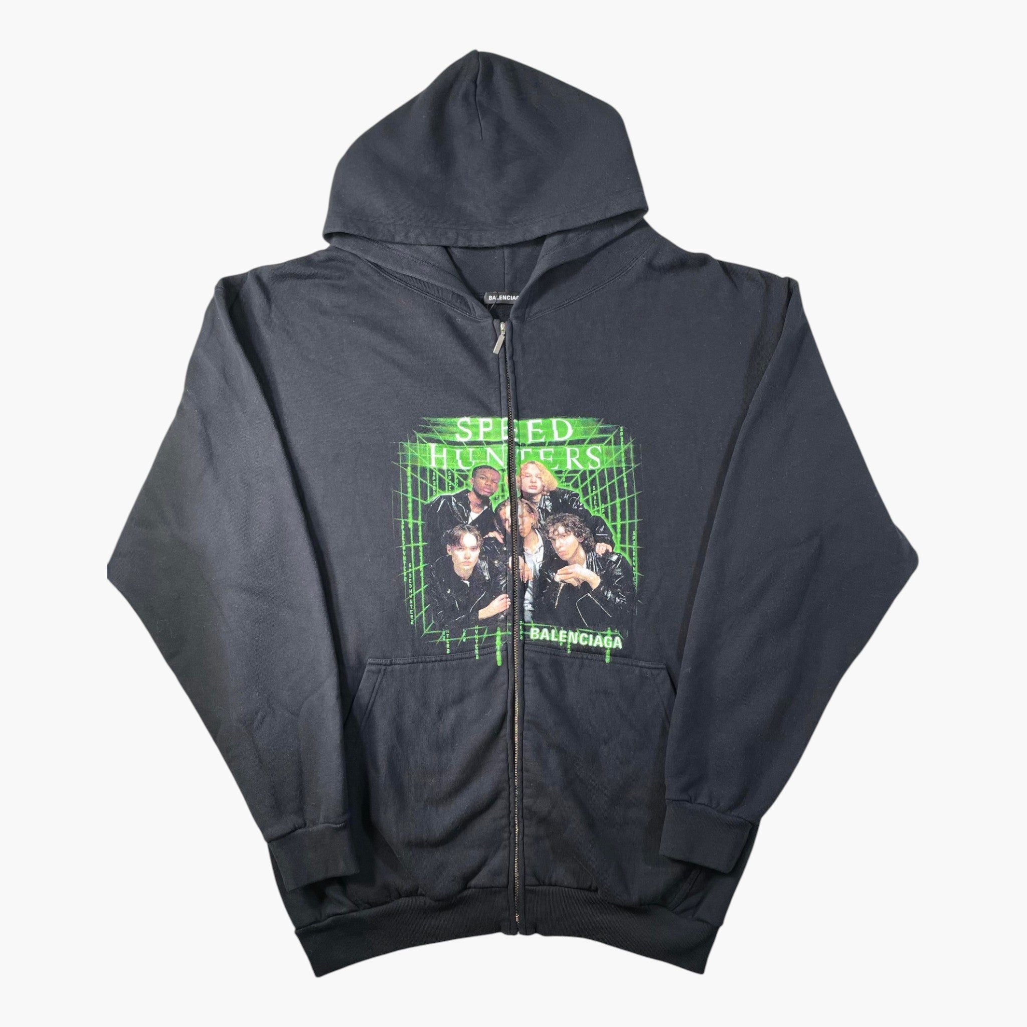 Balenciaga Speed Hunters Black Zip Up Hoodie
