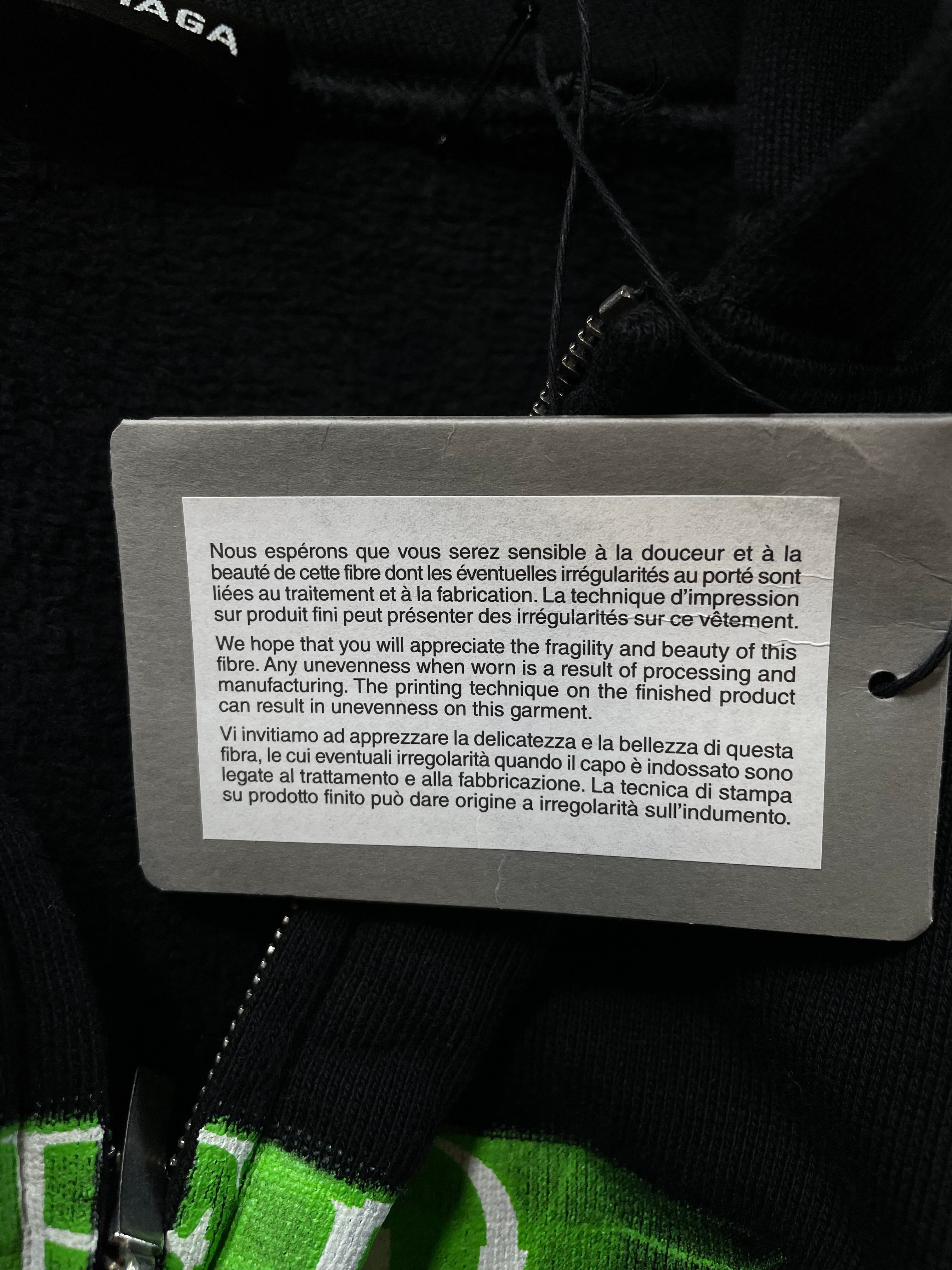 Balenciaga Speed Hunters Black Zip Up Hoodie