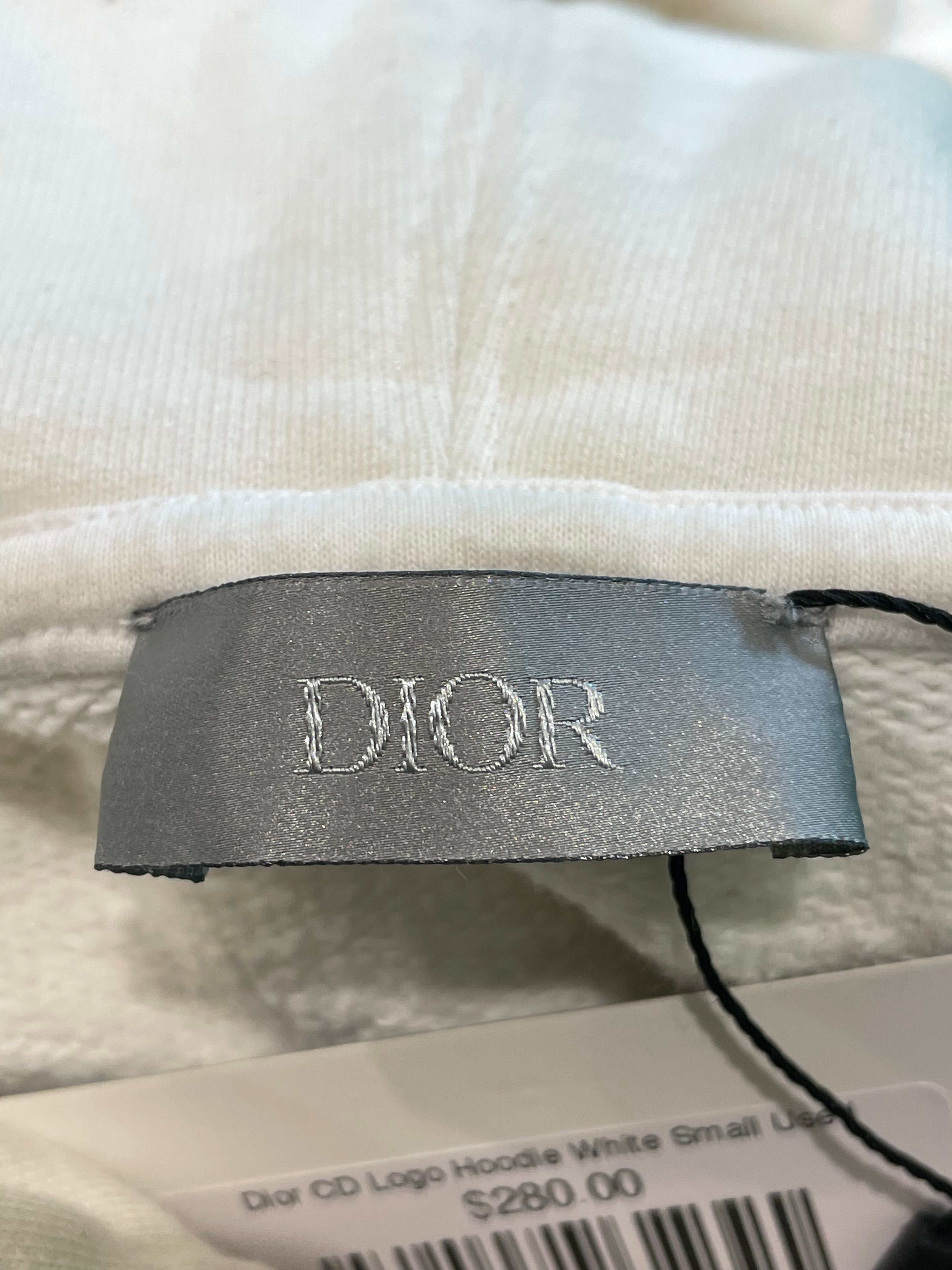Dior CD Logo Hoodie White