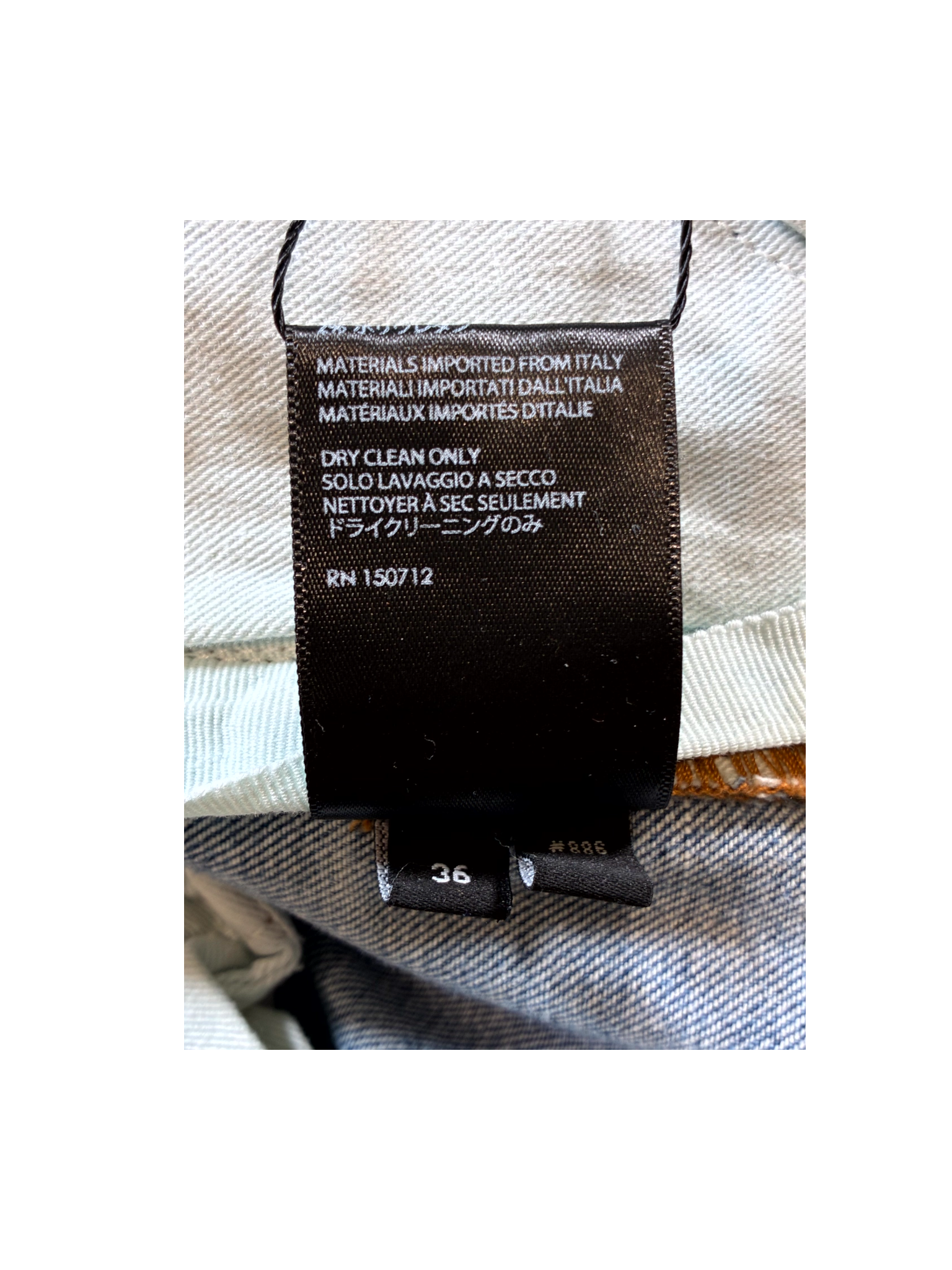 Amiri Tactical Denim Light Wash Cargo Pants