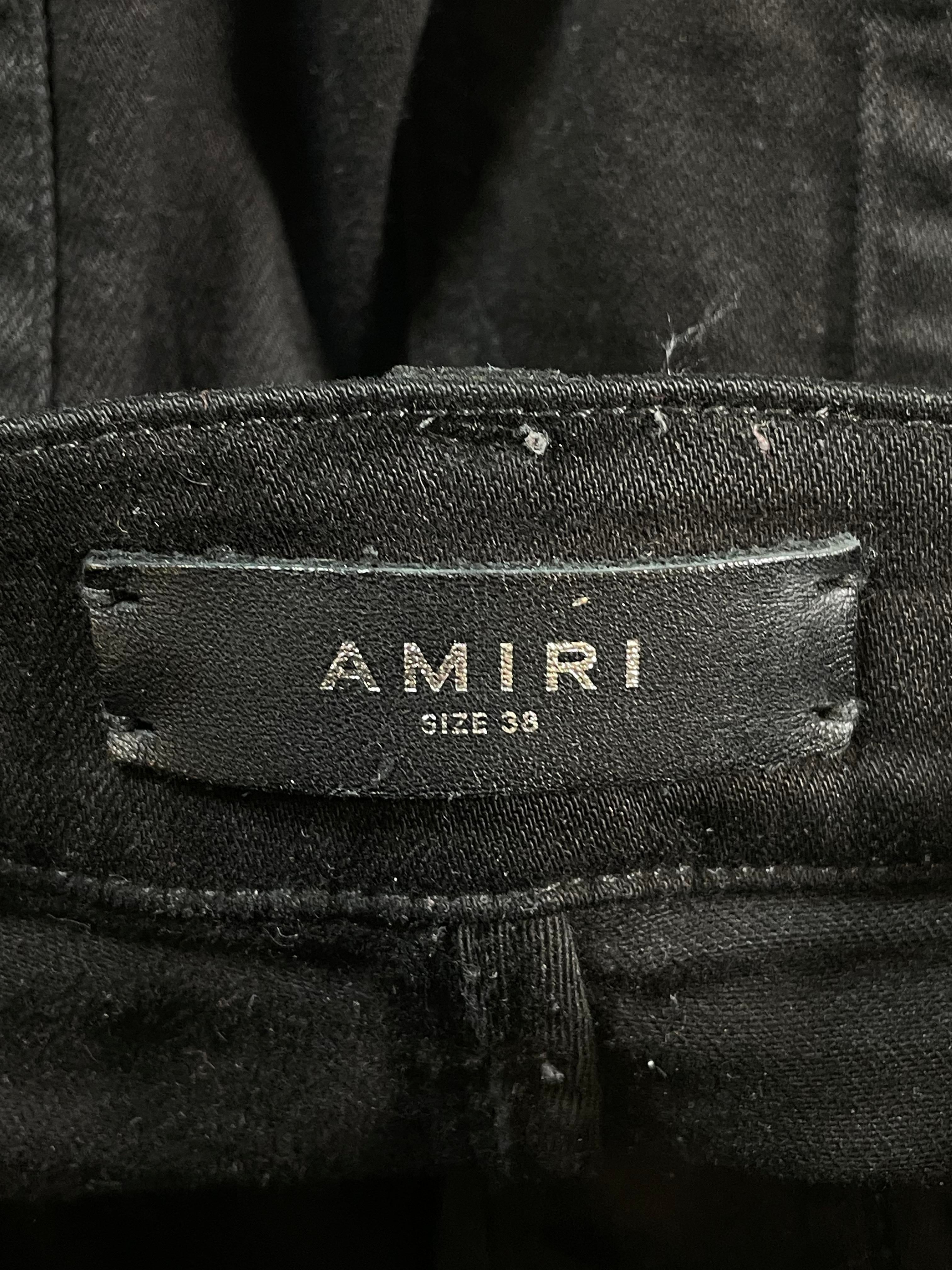 Amiri MX1 Gold Patch Black Jeans