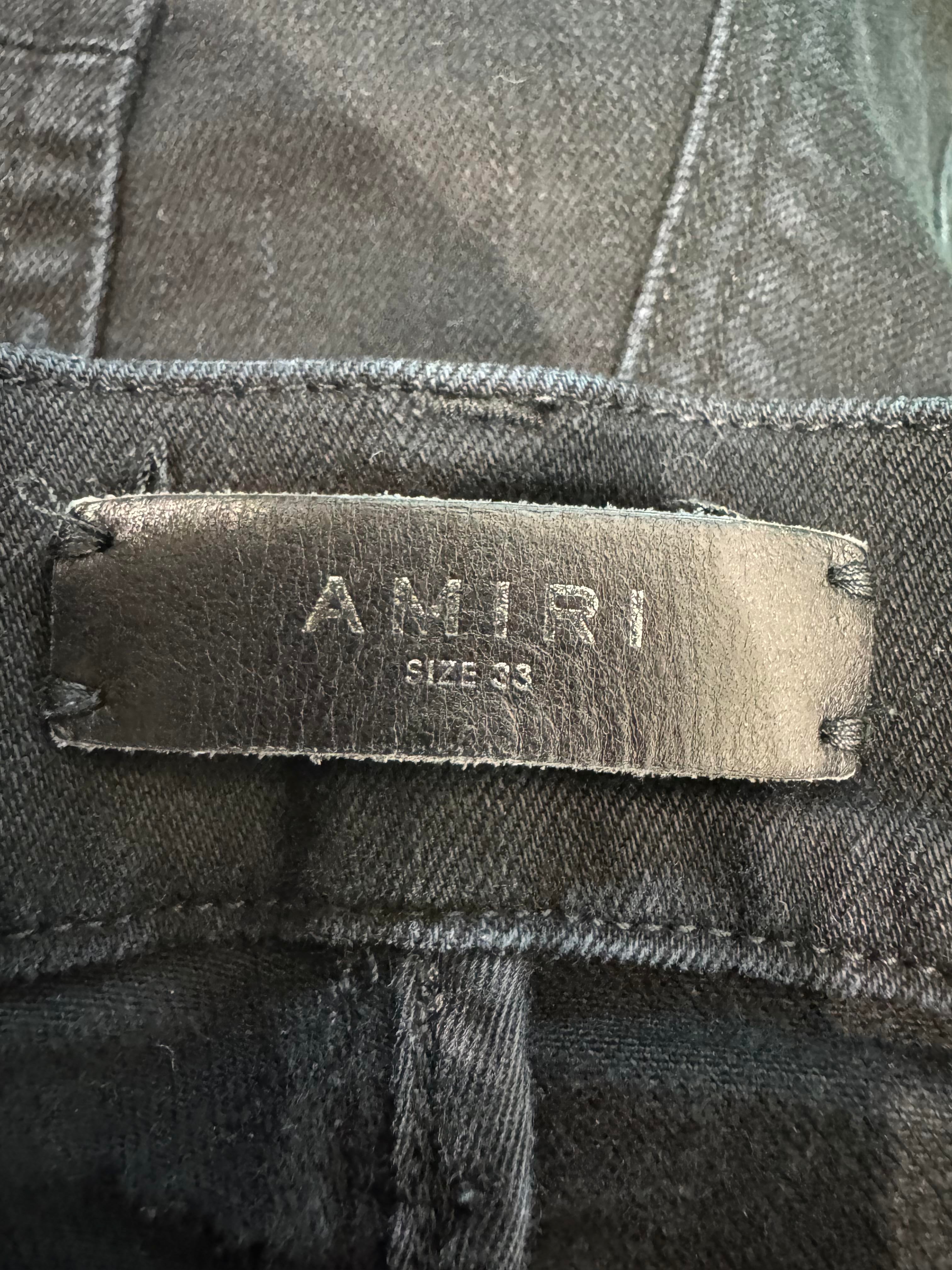 Amiri MX2 Black Patch Black Jeans