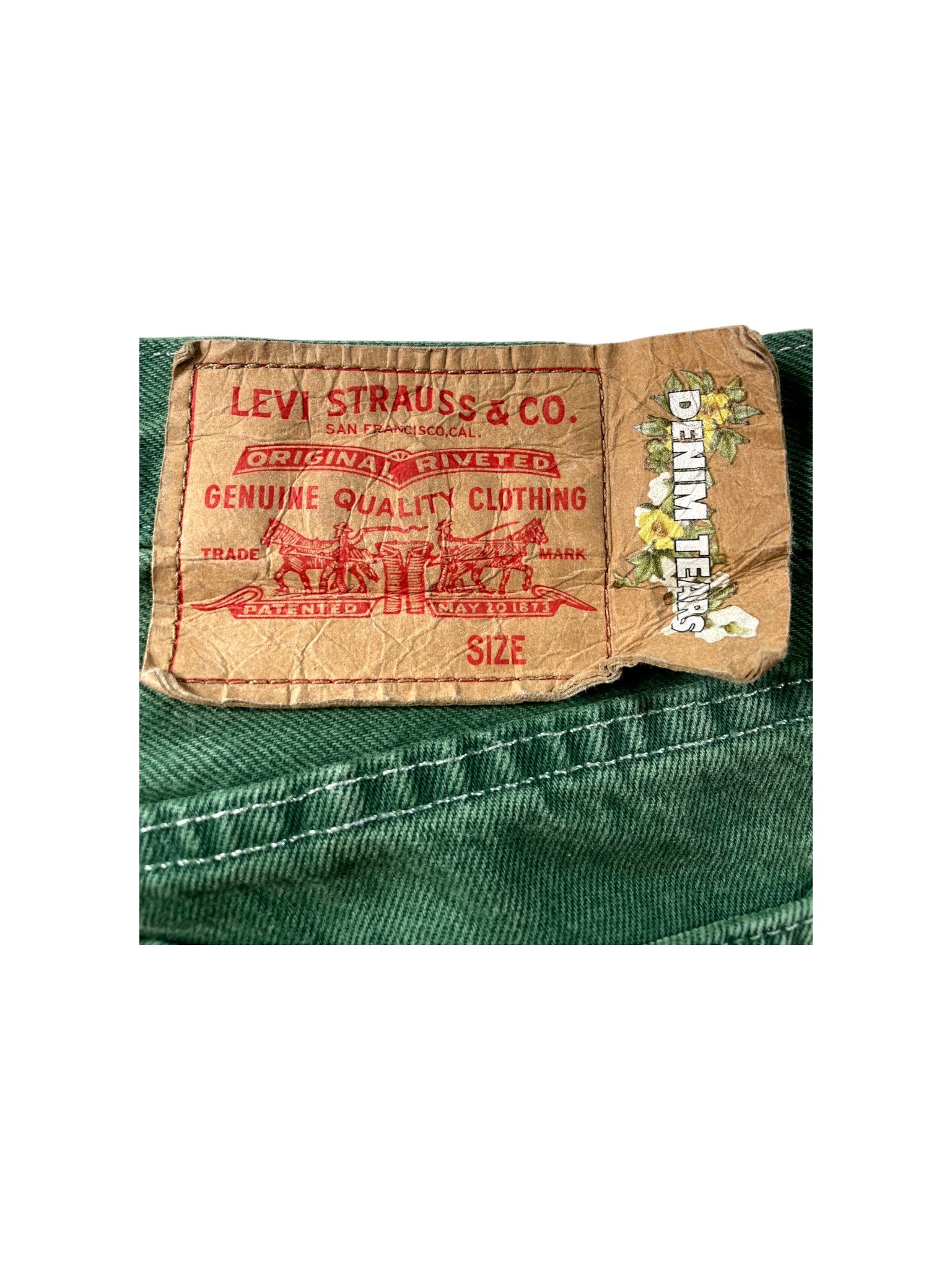 Denim Tears Plain Green Jeans