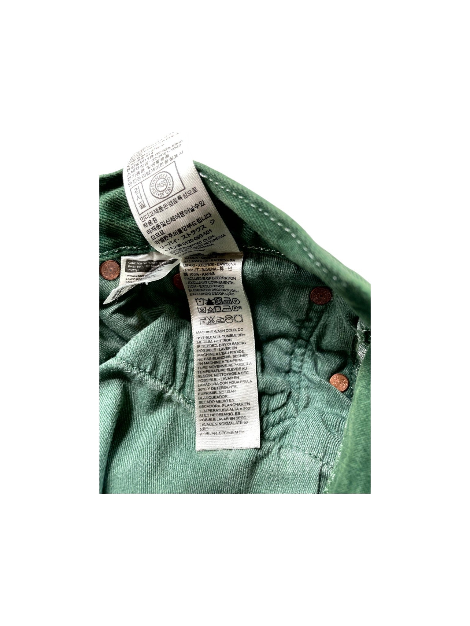 Denim Tears Plain Green Jeans