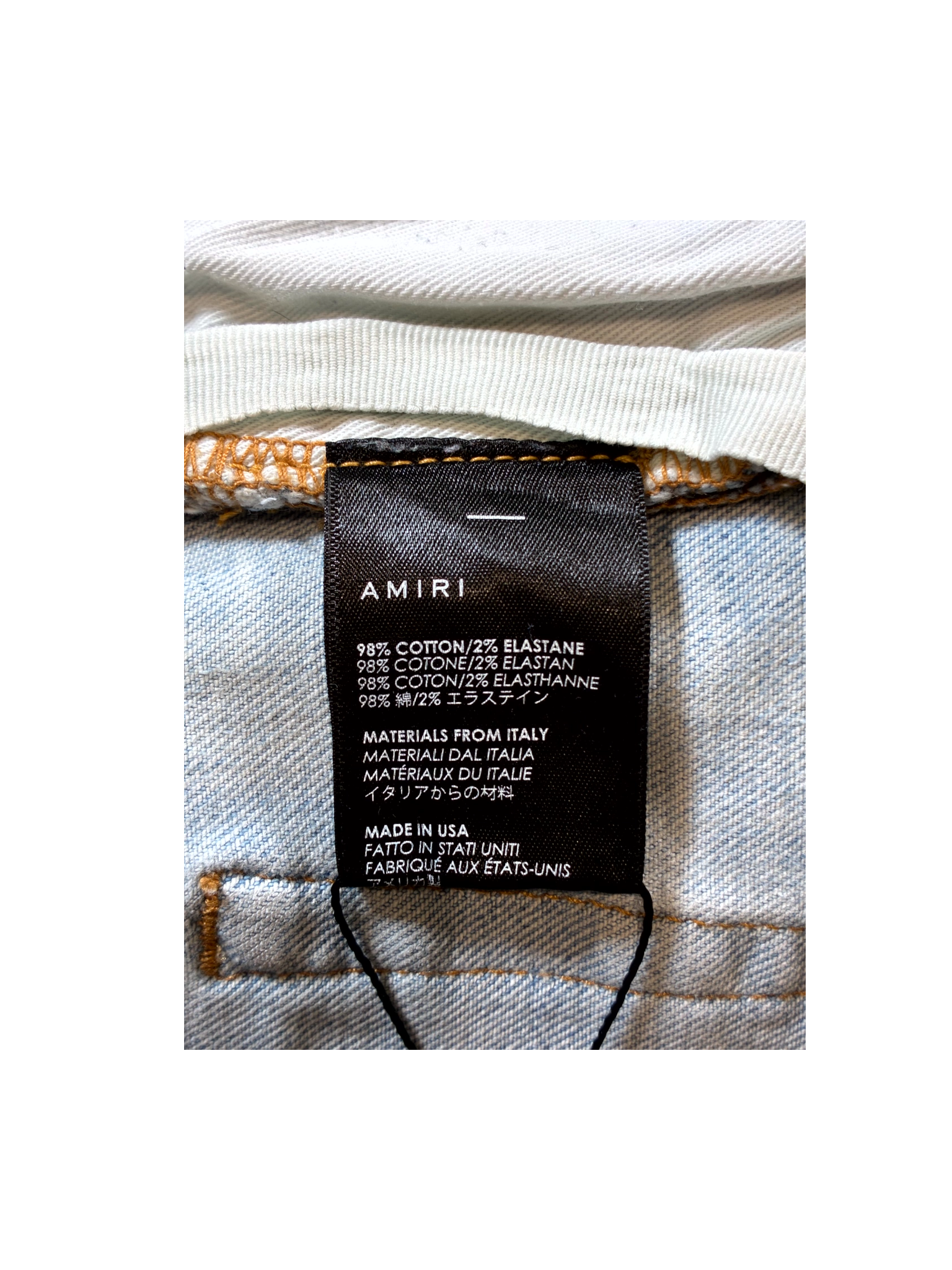 Amiri MX1 Floral Patch Light Wash Jeans