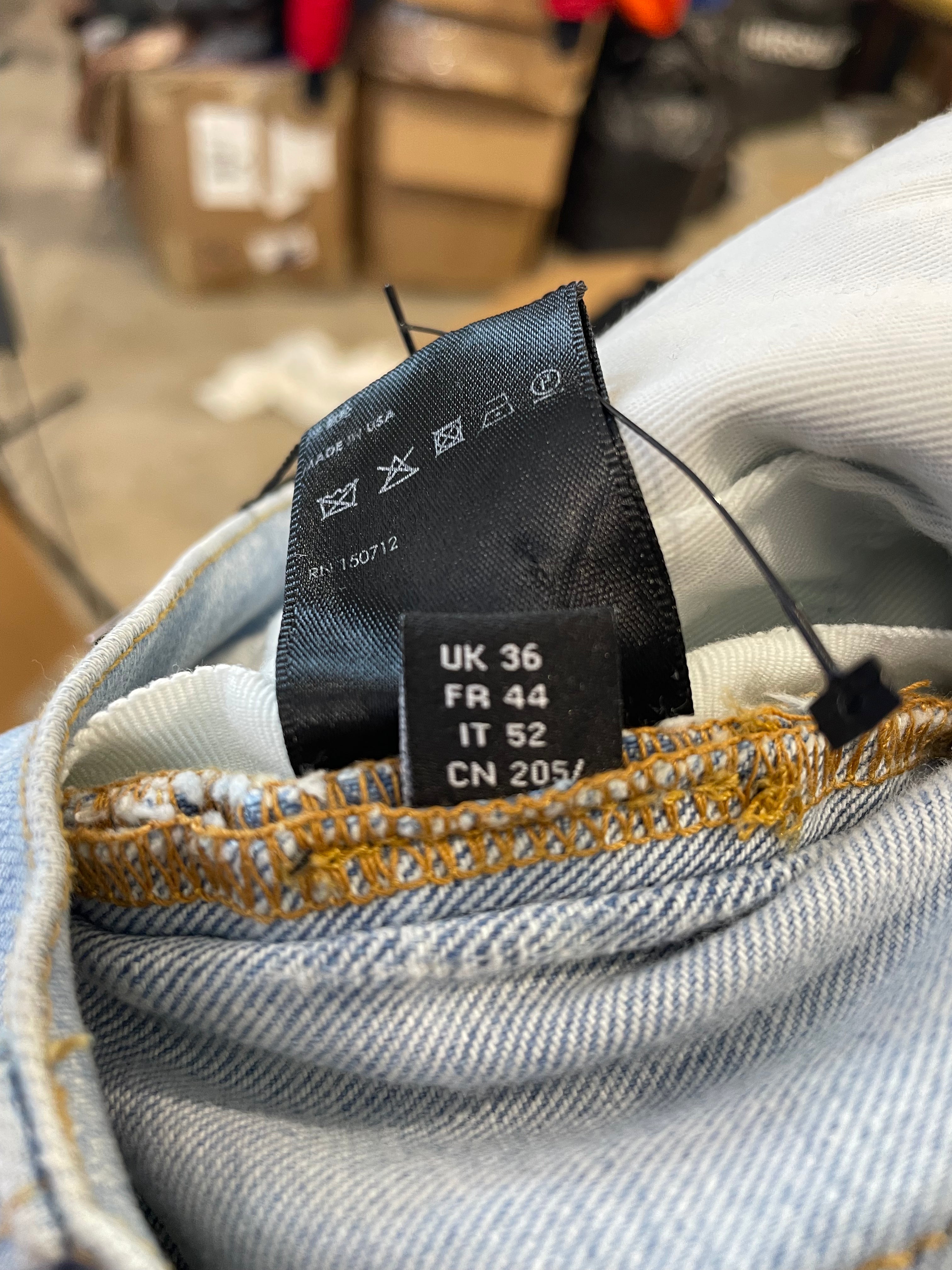 Amiri MX1 Light Wash Camo Patch Used 36