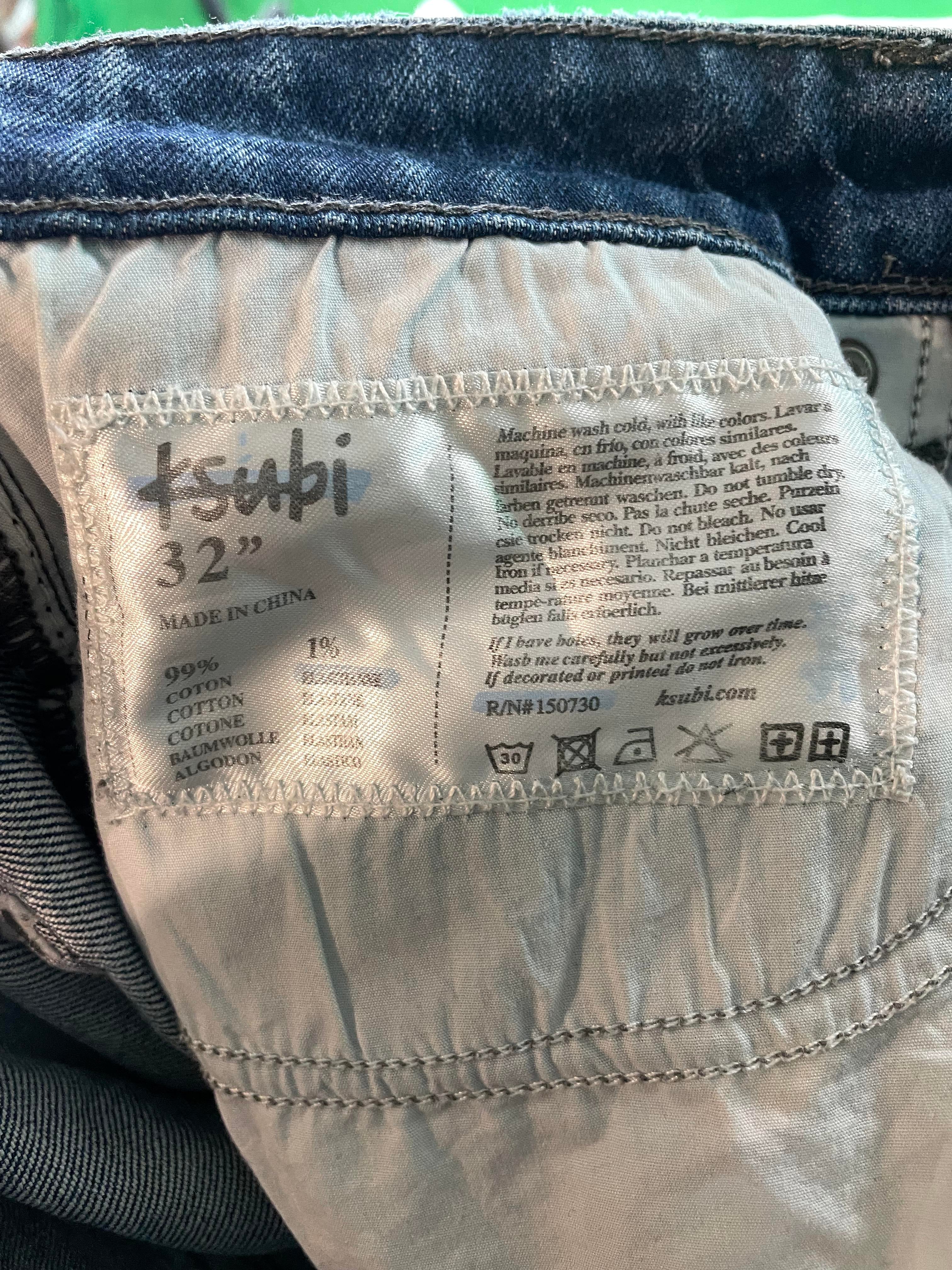 Ksubi Dark Wash Tie Dye Jeans