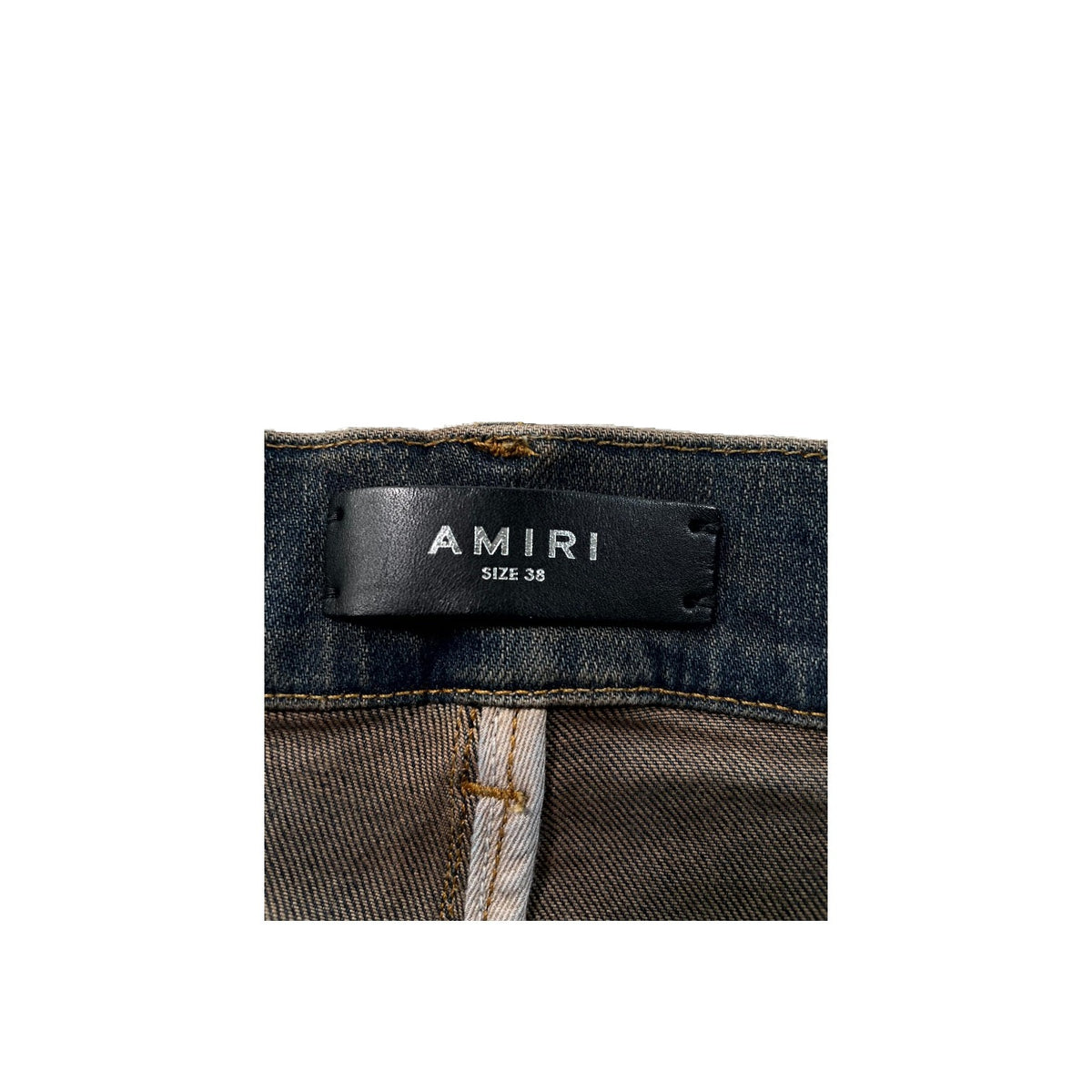 Amiri "MX1" Plaid Patch Dark Indigo, Cream & Navy Jeans