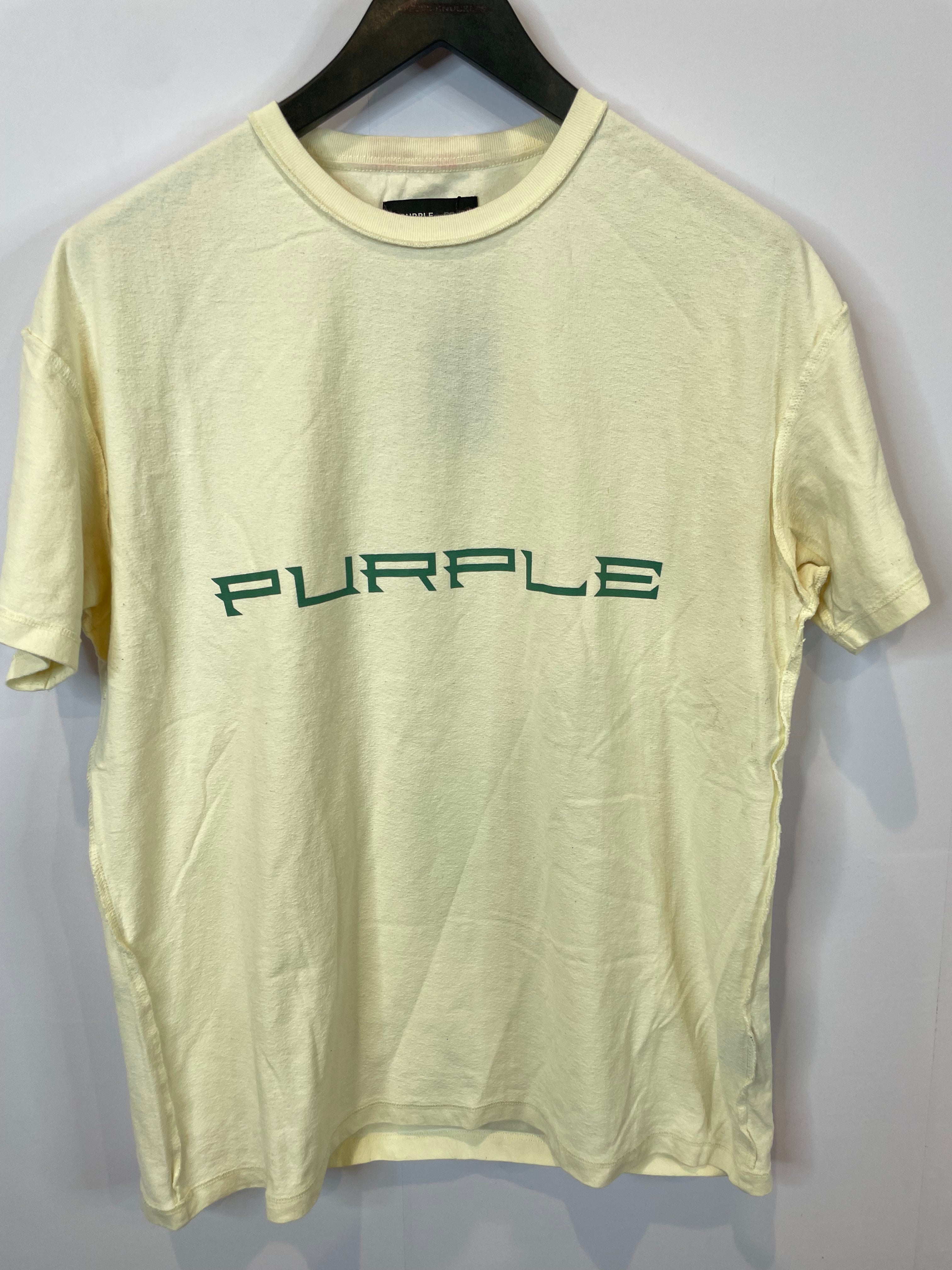 Purple Tee Cream Green Used Small