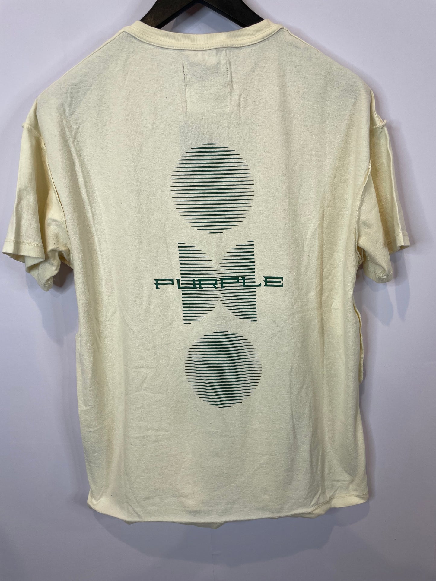 Purple Tee Cream Green Used Small