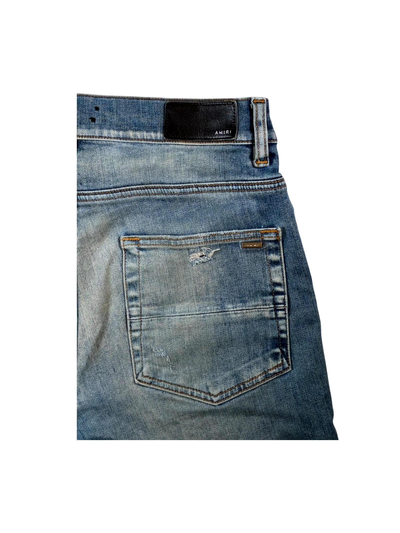 Amiri Patch Dark Wash & Black Jeans