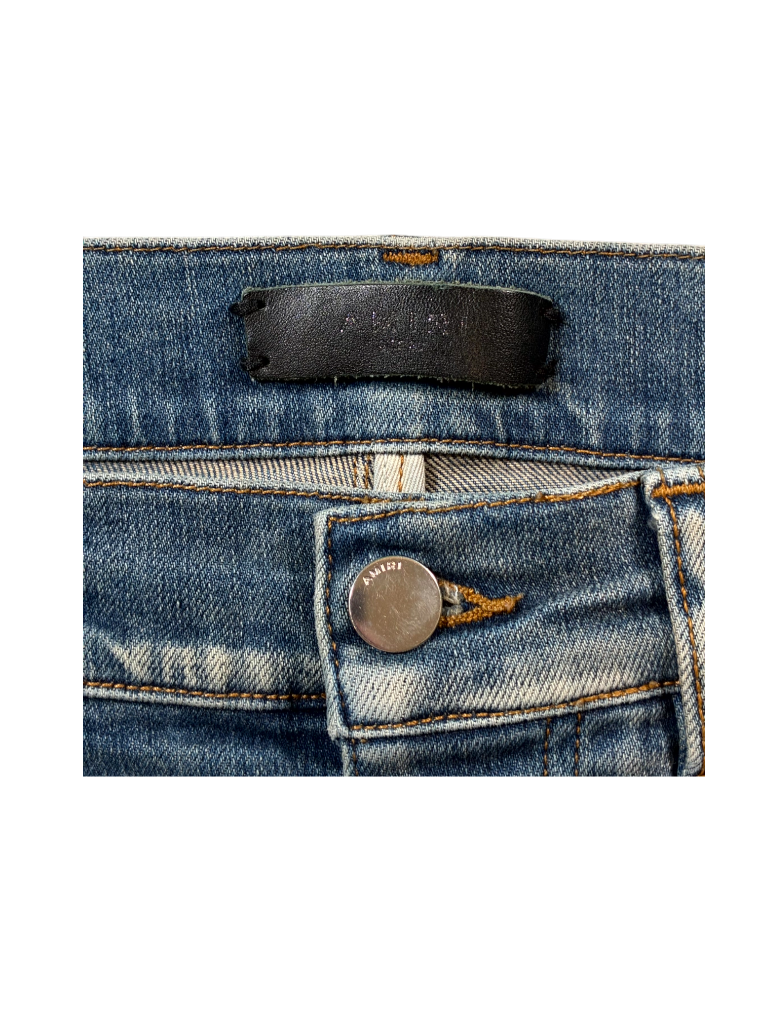 Amiri Patch Dark Wash & Black Jeans