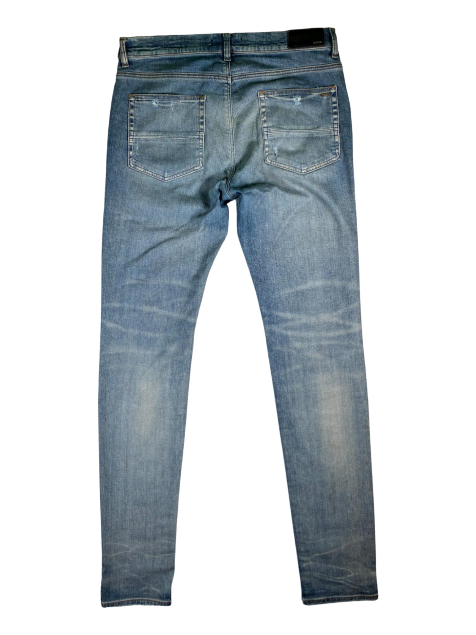 Amiri Thrasher Patch Light Wash & Orange Jeans
