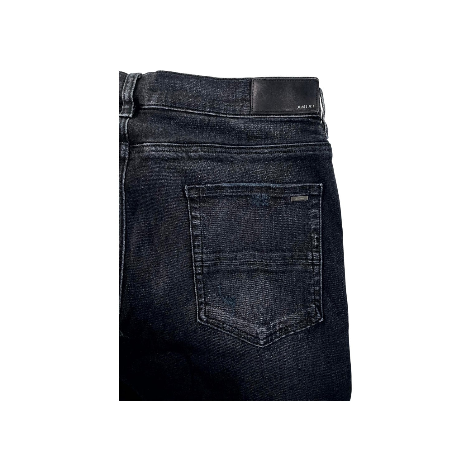 Amiri "Mx1" Iridescent Patch Black Wash Jeans