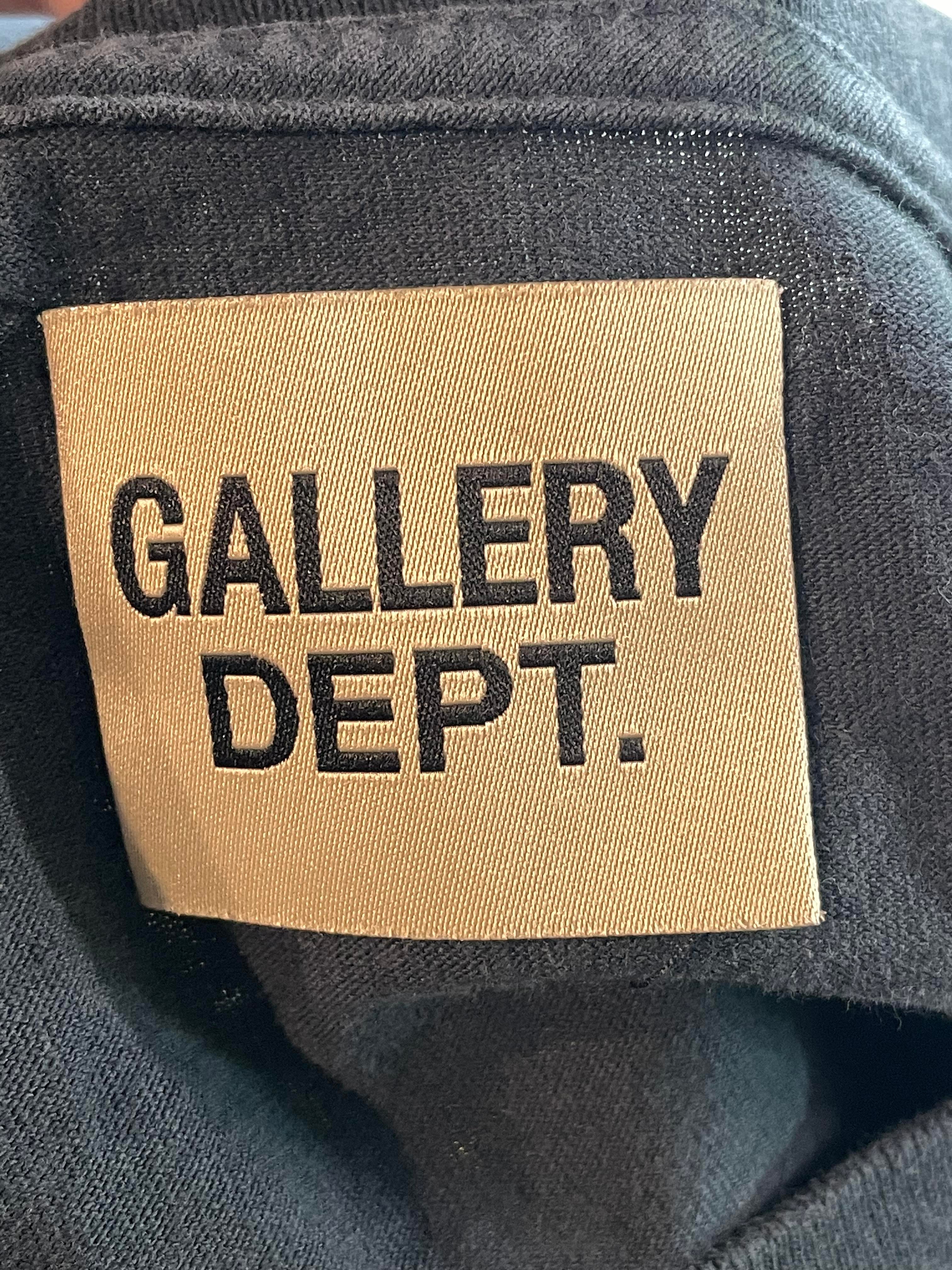 Gallery Dept. T-Shirt Navy Yellow French Logo