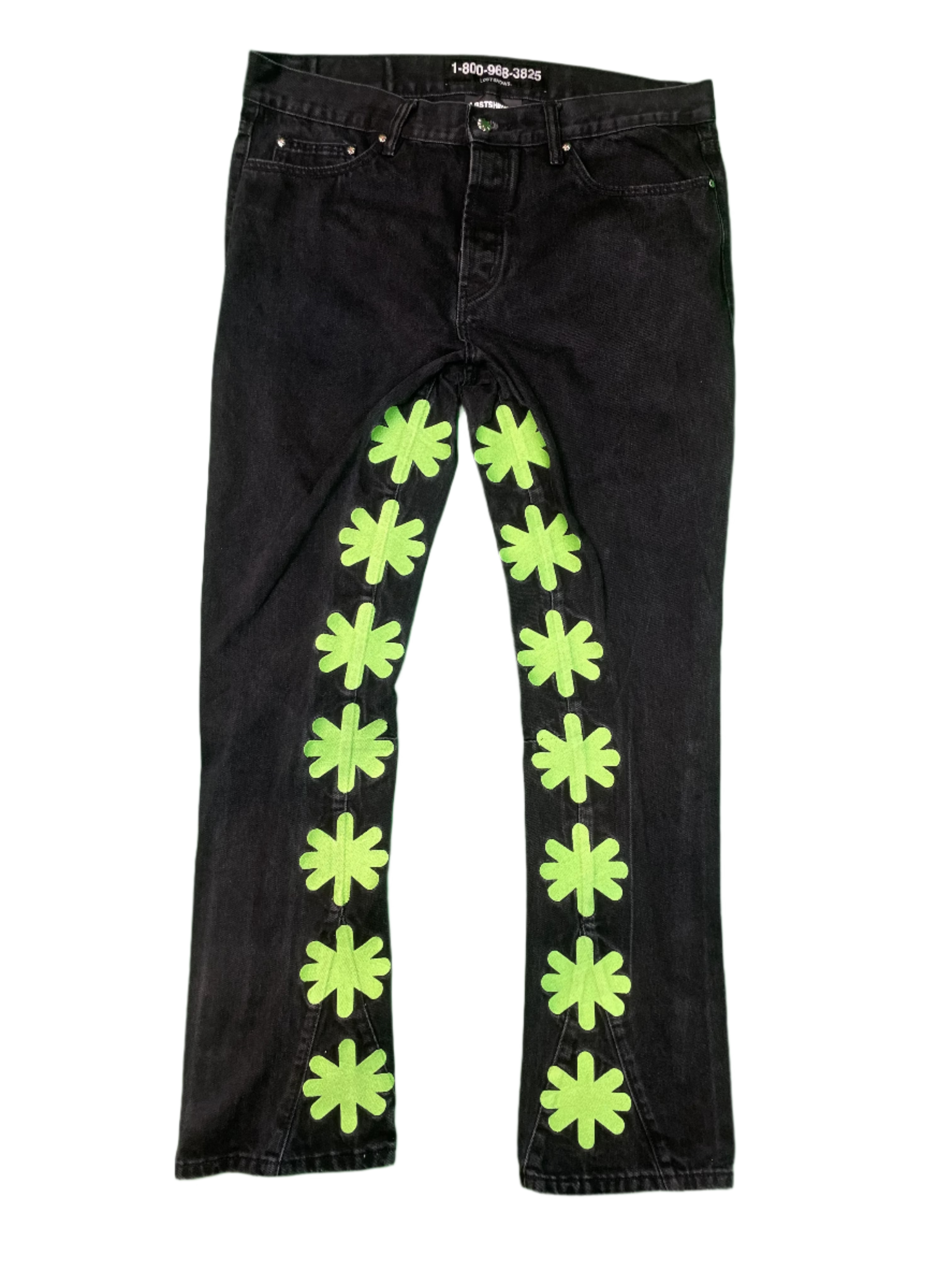 LOSTSHDWS Black & Green Jeans