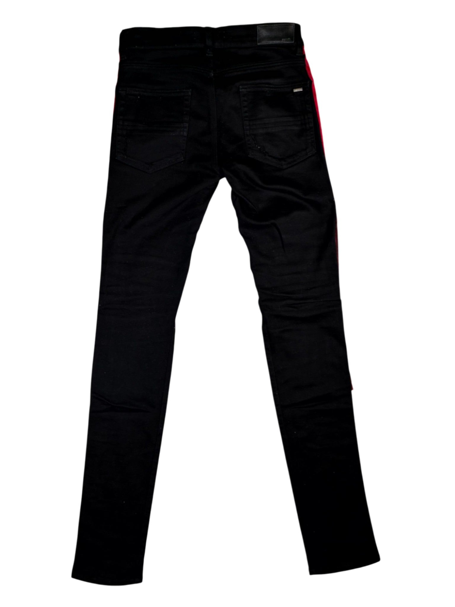 Amiri Stripe Thrasher Black & Red Jeans