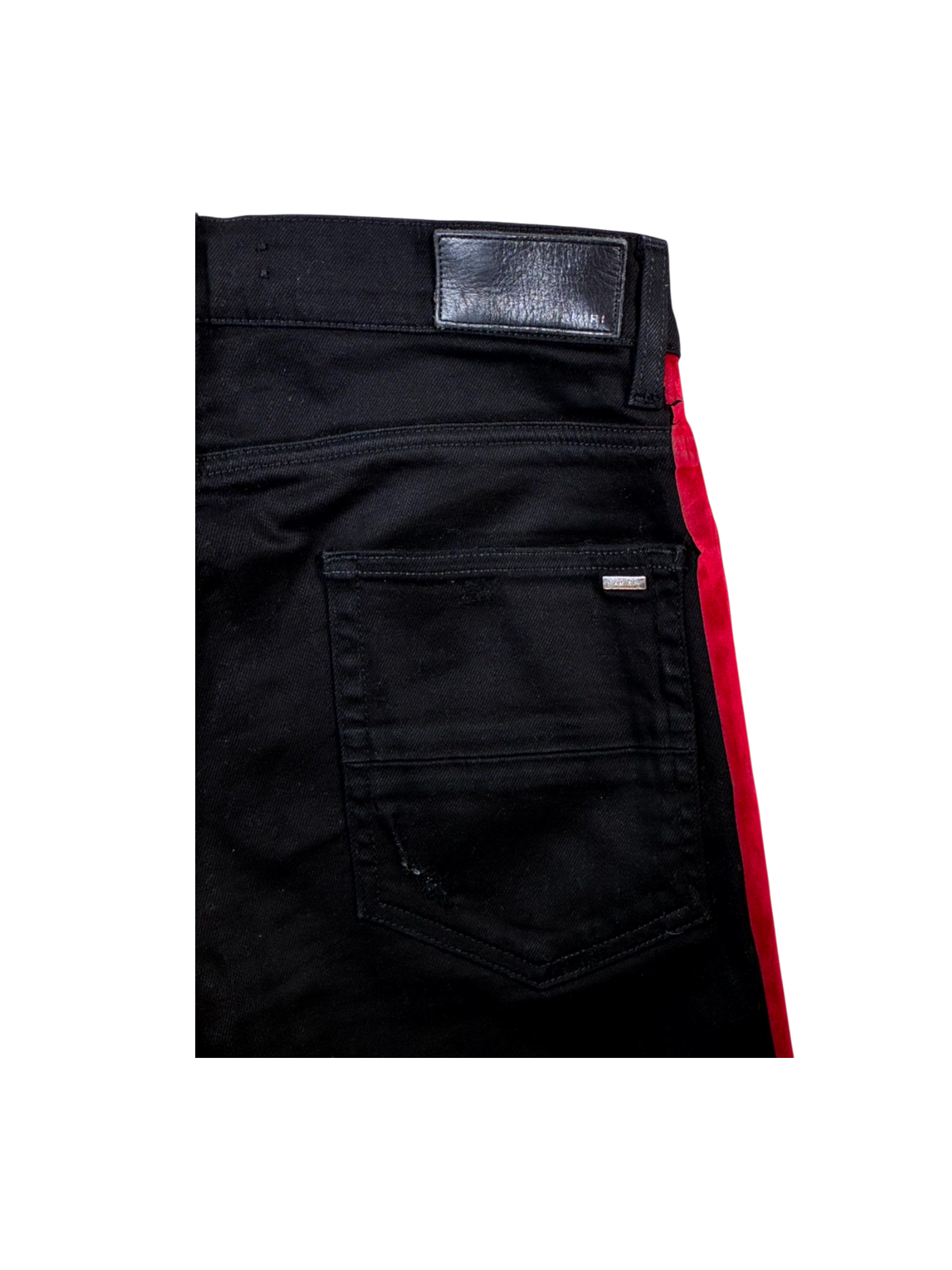 Amiri Stripe Thrasher Black & Red Jeans