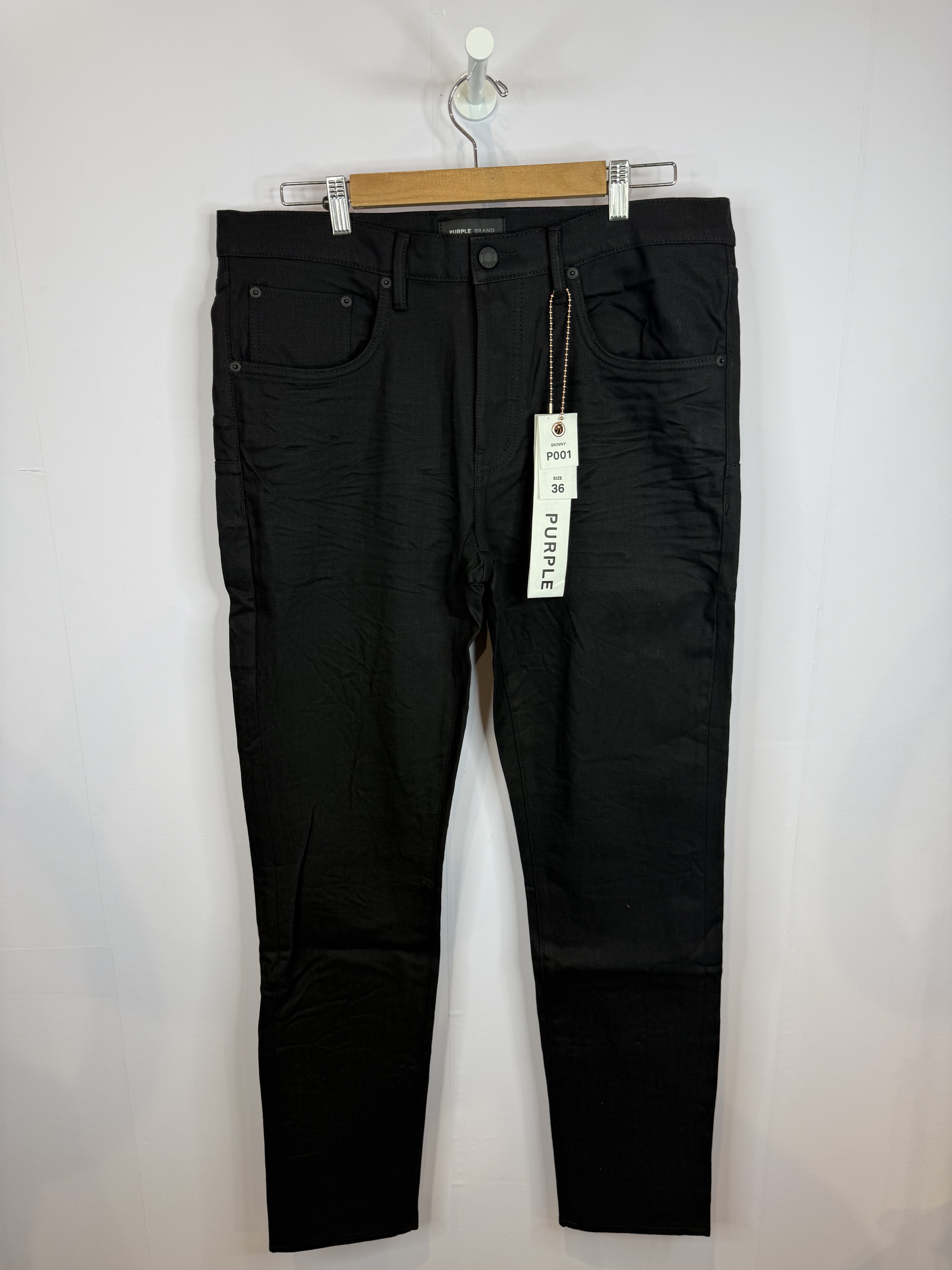 Purple Brand Low Rise Skinny Jeans 'Black Raw'