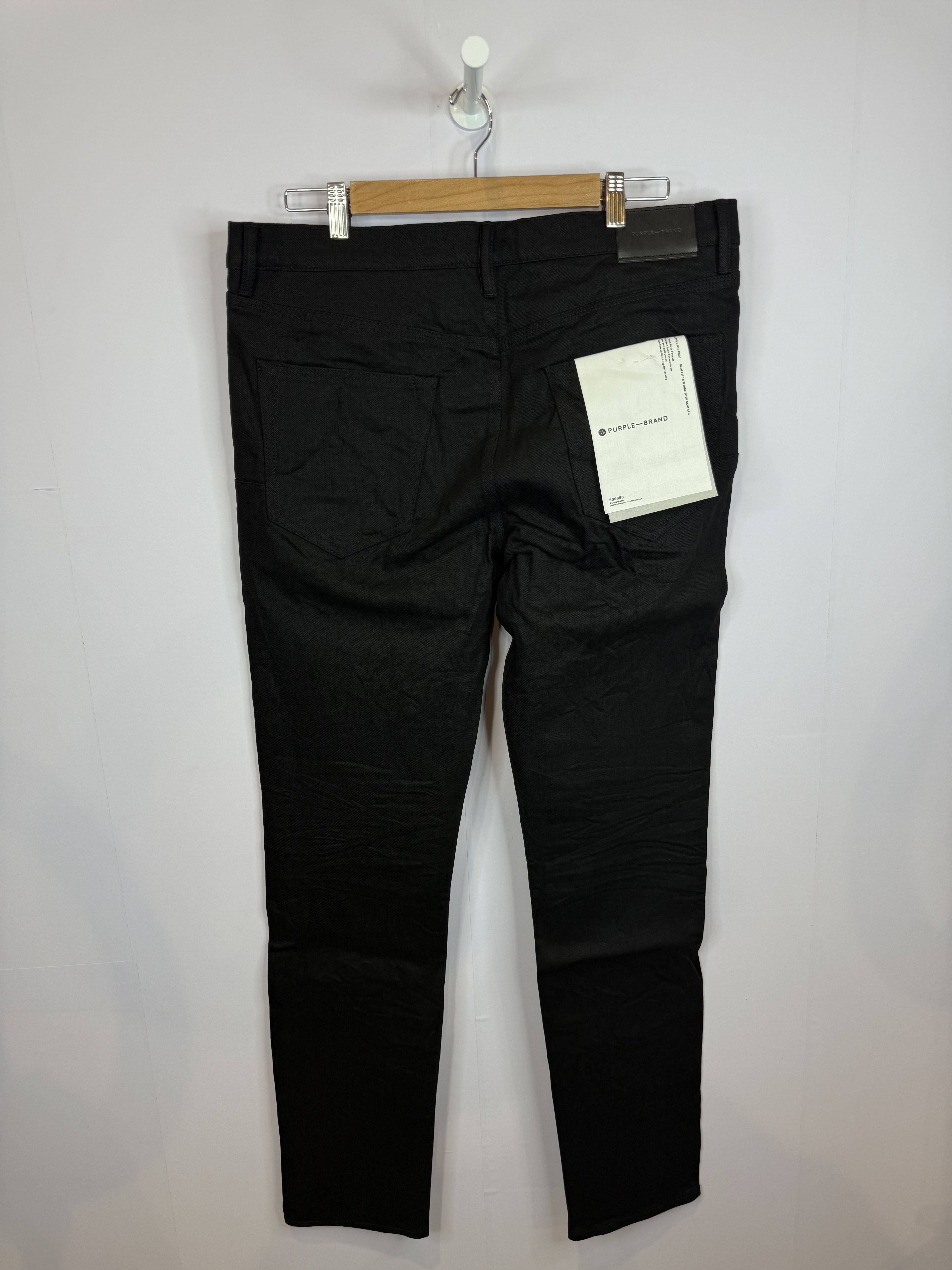 Purple Brand Low Rise Skinny Jeans 'Black Raw'