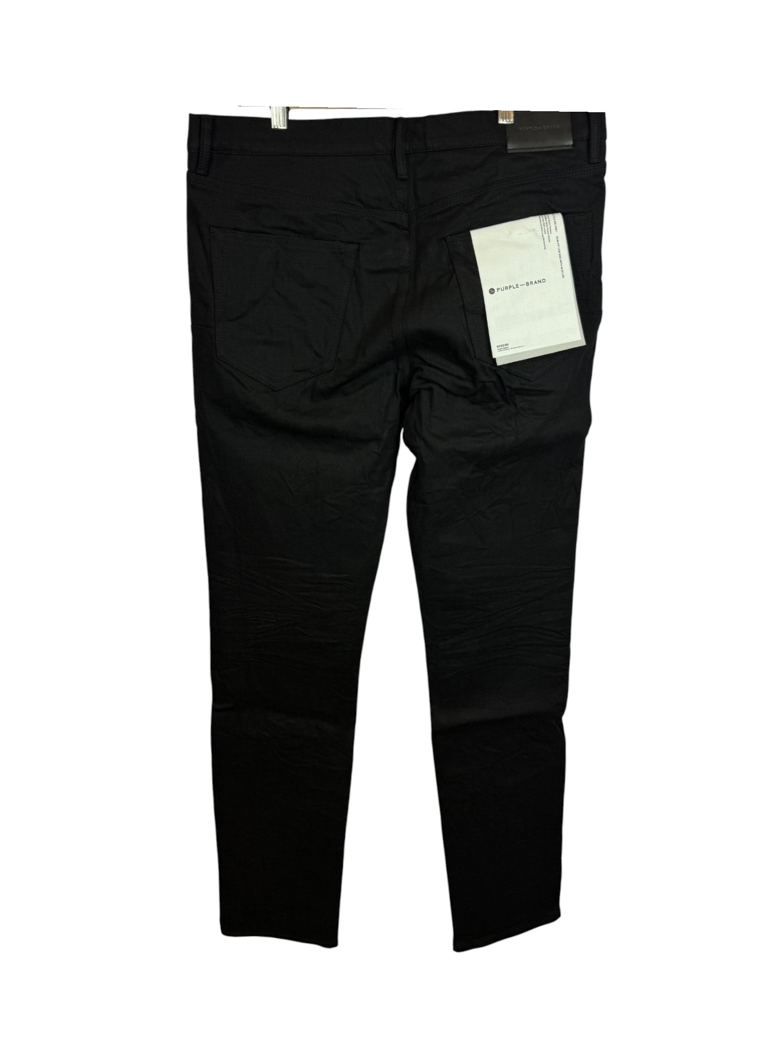 Purple Brand 'Black Raw' Low Rise Skinny Jeans
