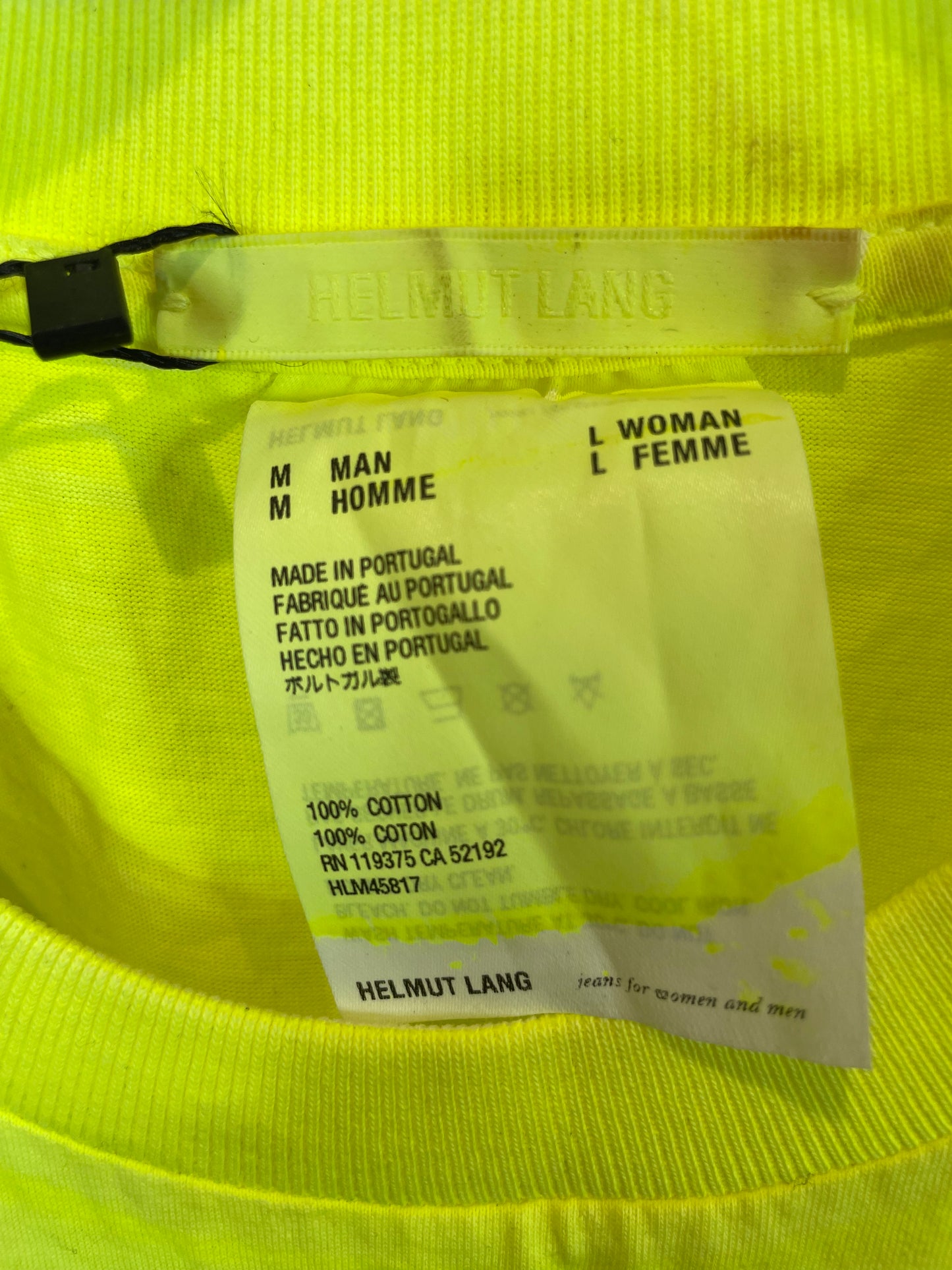 Helmut Lang Tee Neon Used Medium